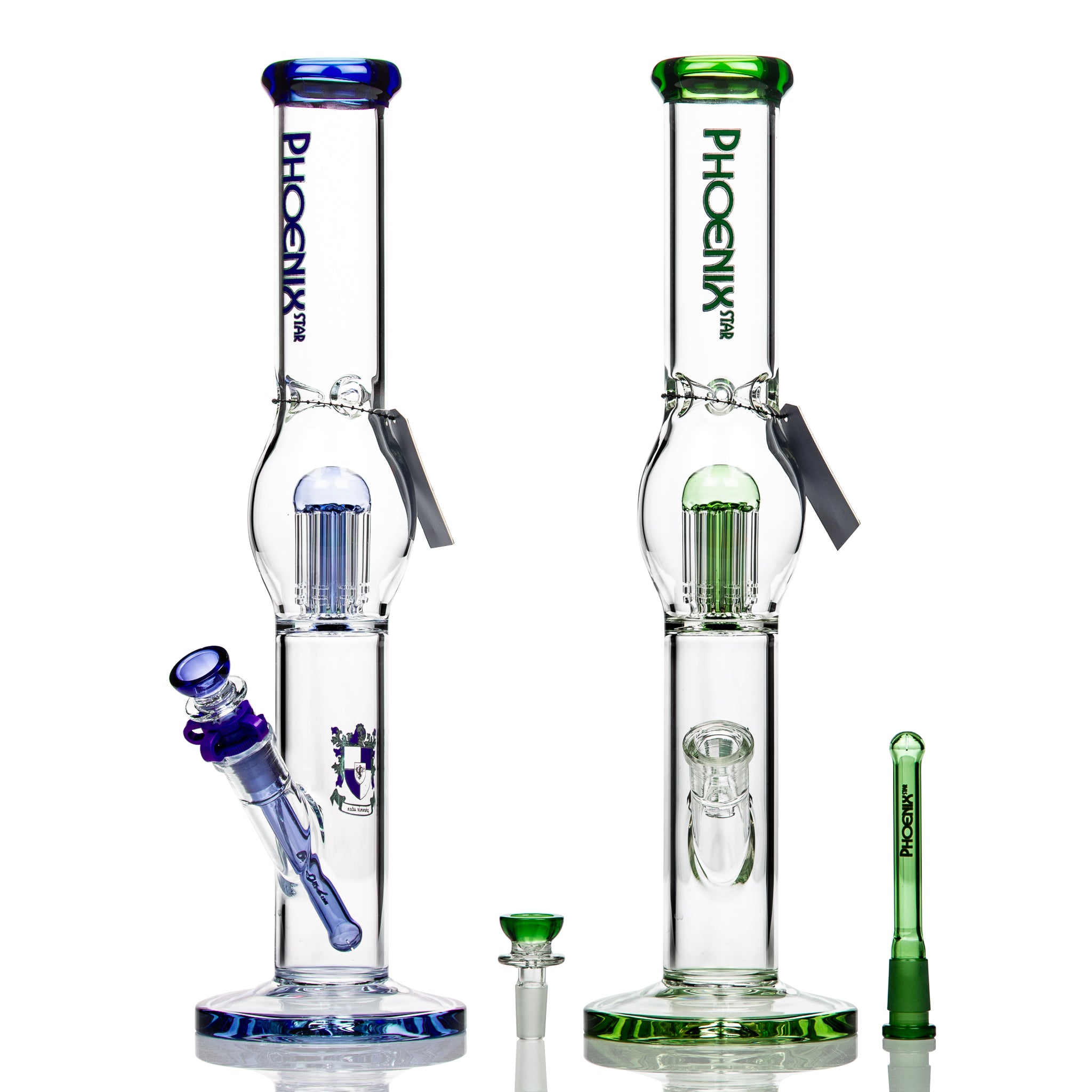 Phoenix 8arm Perc Tube Glass Bong Smoke 42cm
