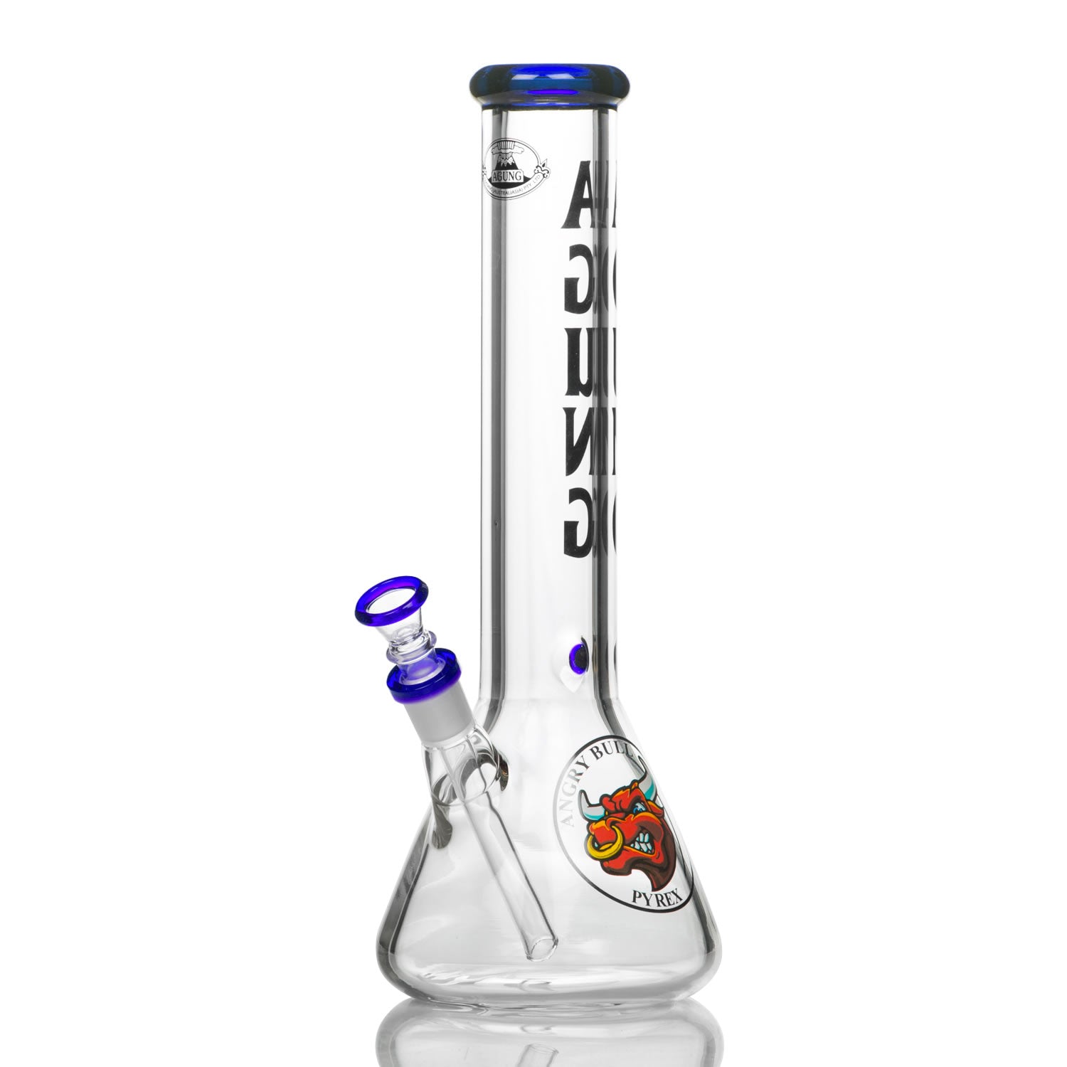 Agung medium glass beaker bongs and waterpipes 35cm tall.