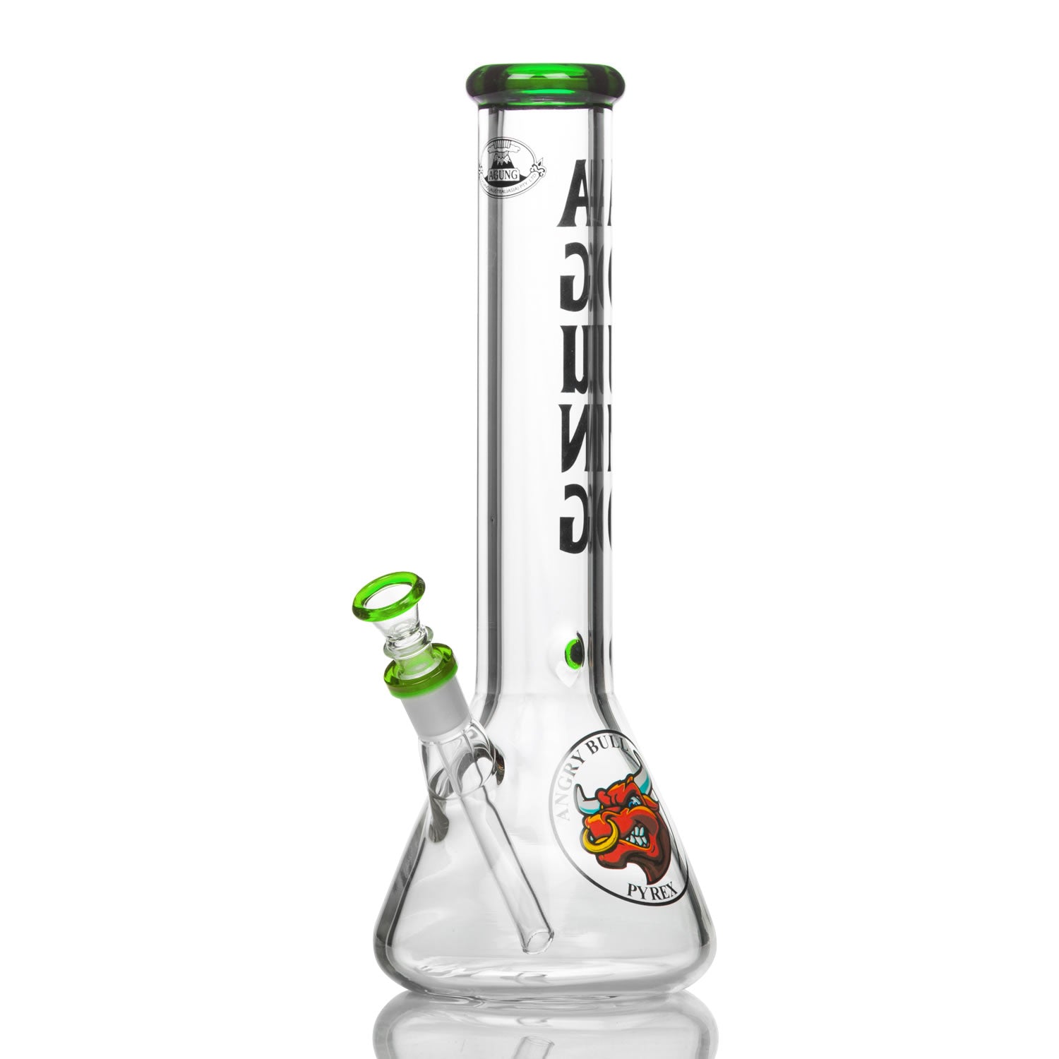 Agung angry bull medium glass beaker bong for sale in Perth Australia 35cm tall.