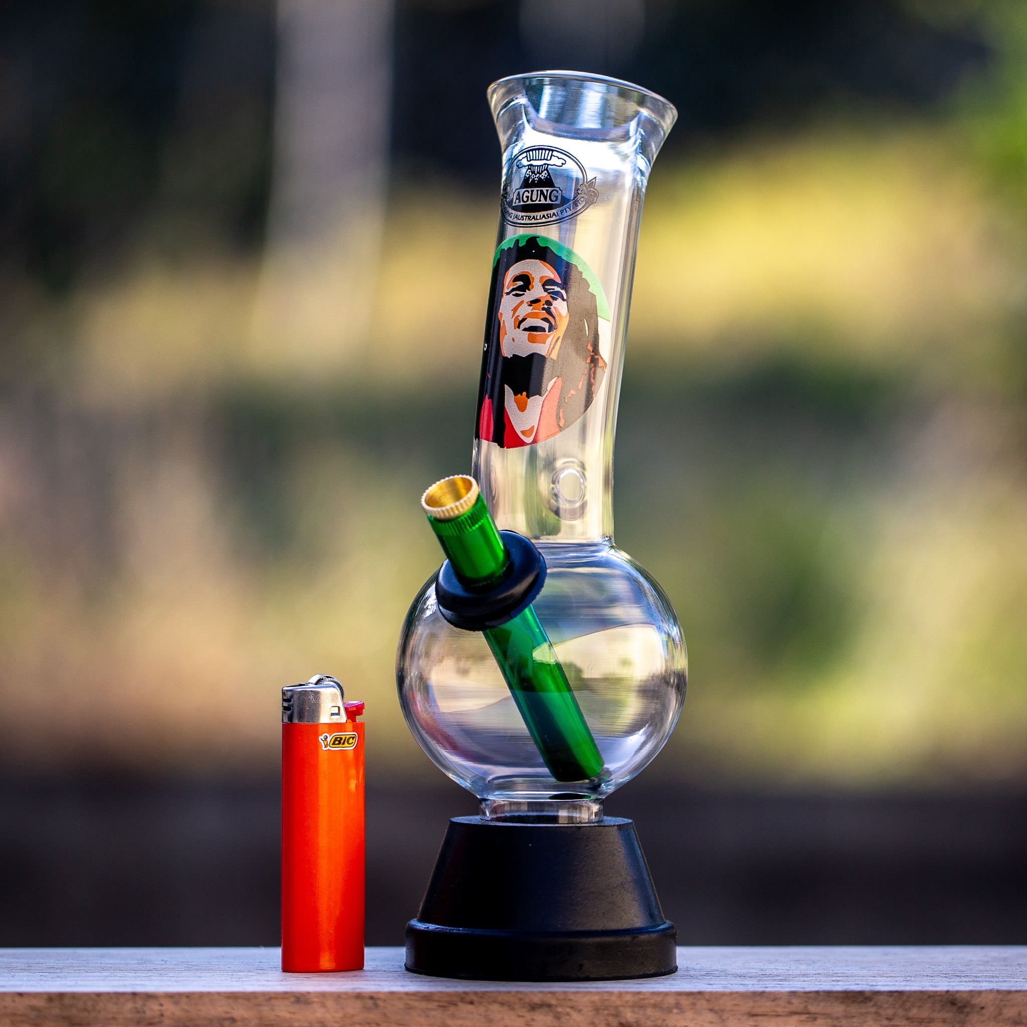 Agung bonza glass bong for weed smokers, available from Easy Bong Australia.