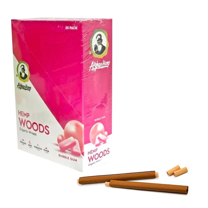 Australian stock Afghan hemp woods bubble gum flavoured hemp wraps and blunts.