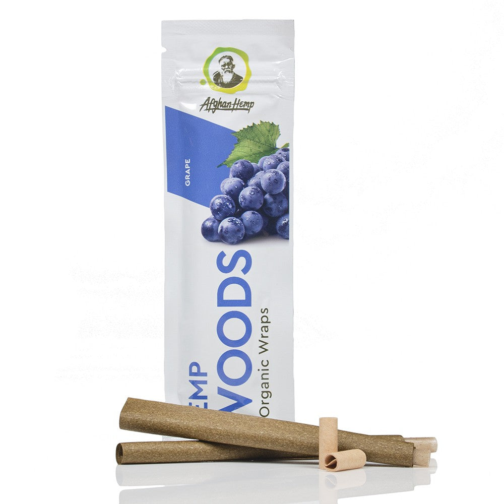 Afghan hemp woods grape flavoured blunt wraps for smoking cannabis or herbs.