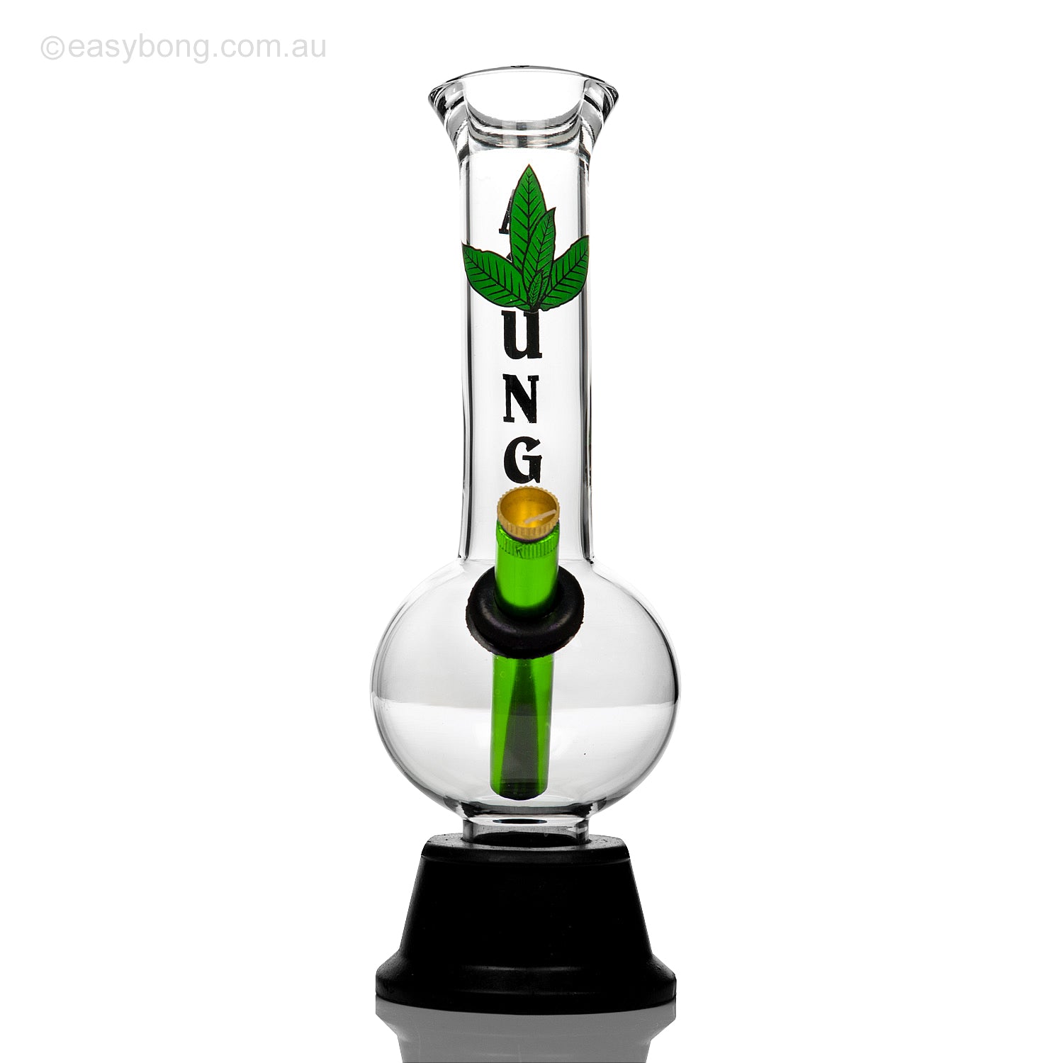 Agung Aussie style glass bong with bomza stem.