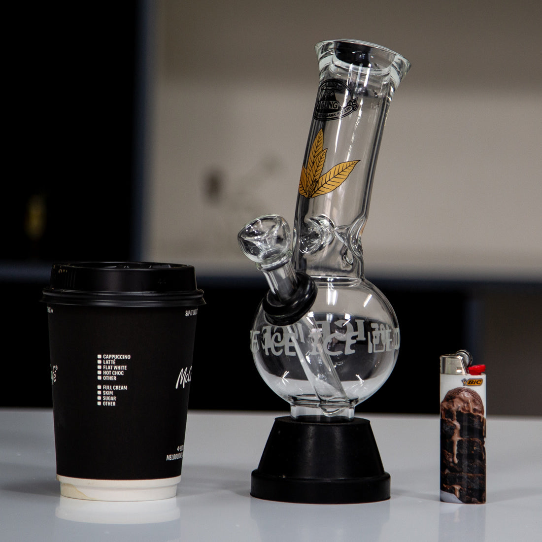 Agung Bonza Ice Glass Bong Small 25cm