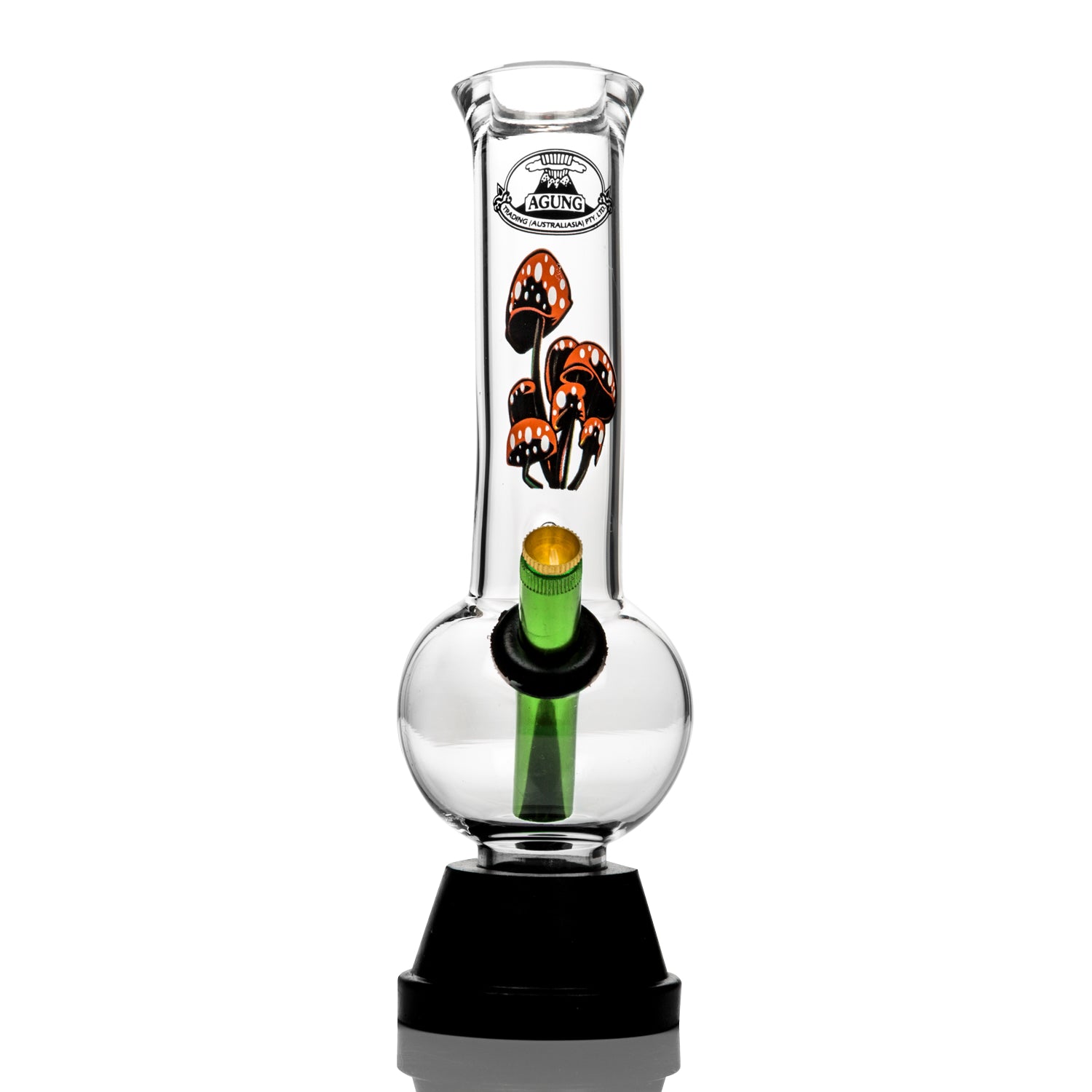 Agung Aussie style glass bong with bomza stem.