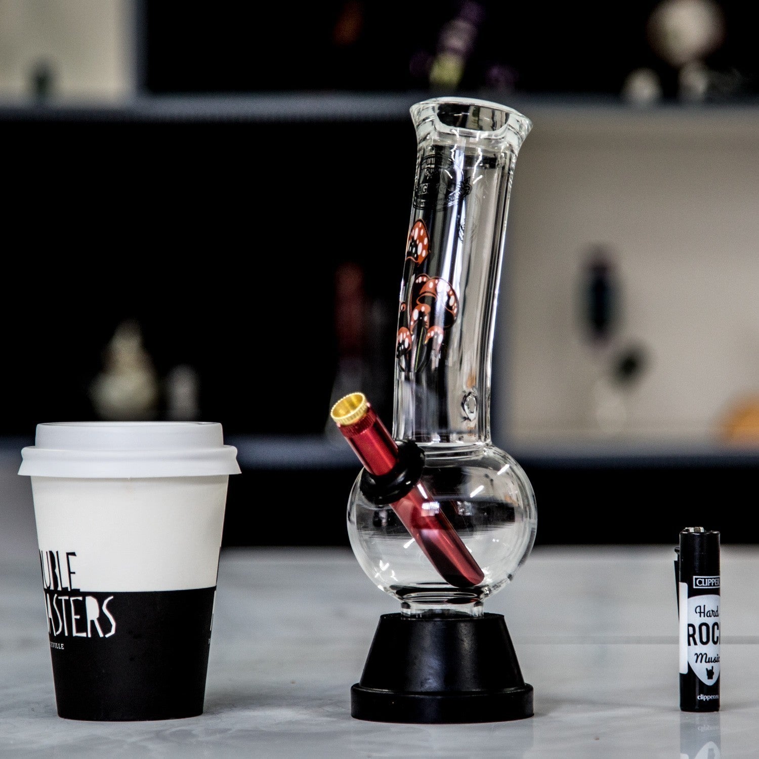 Agung bong sitting on table at easy bong shop in Australia.