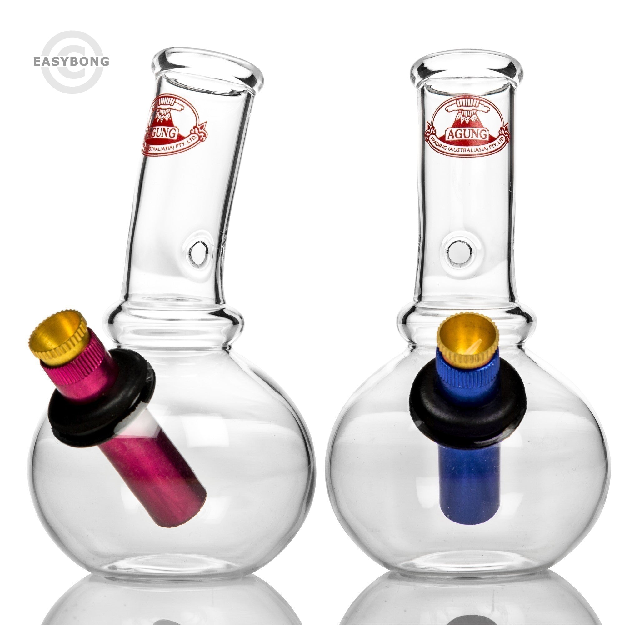 Aussie small glass bubble bongs from Agung.