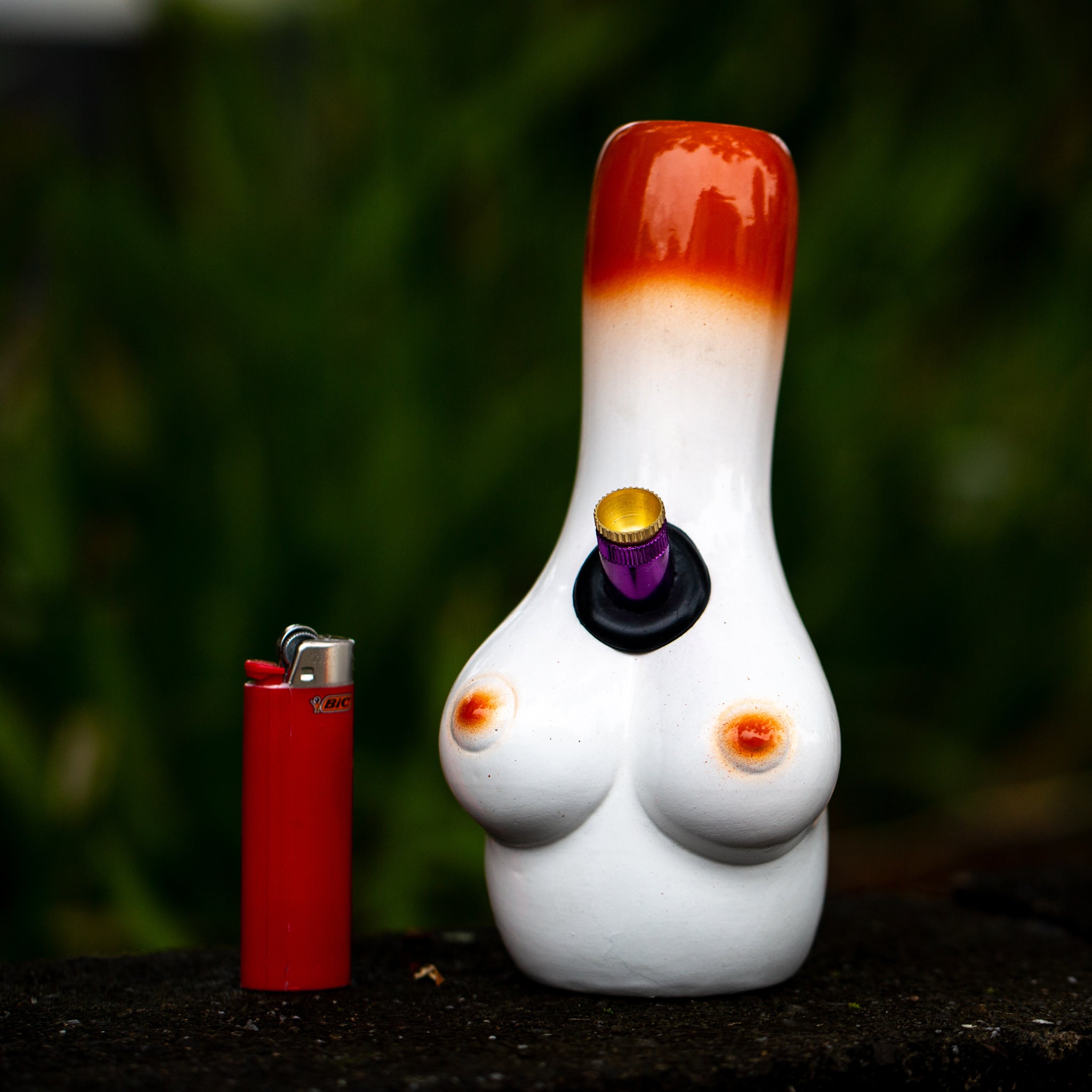 Agung Ceramic Boobs Bong 20cm Pale