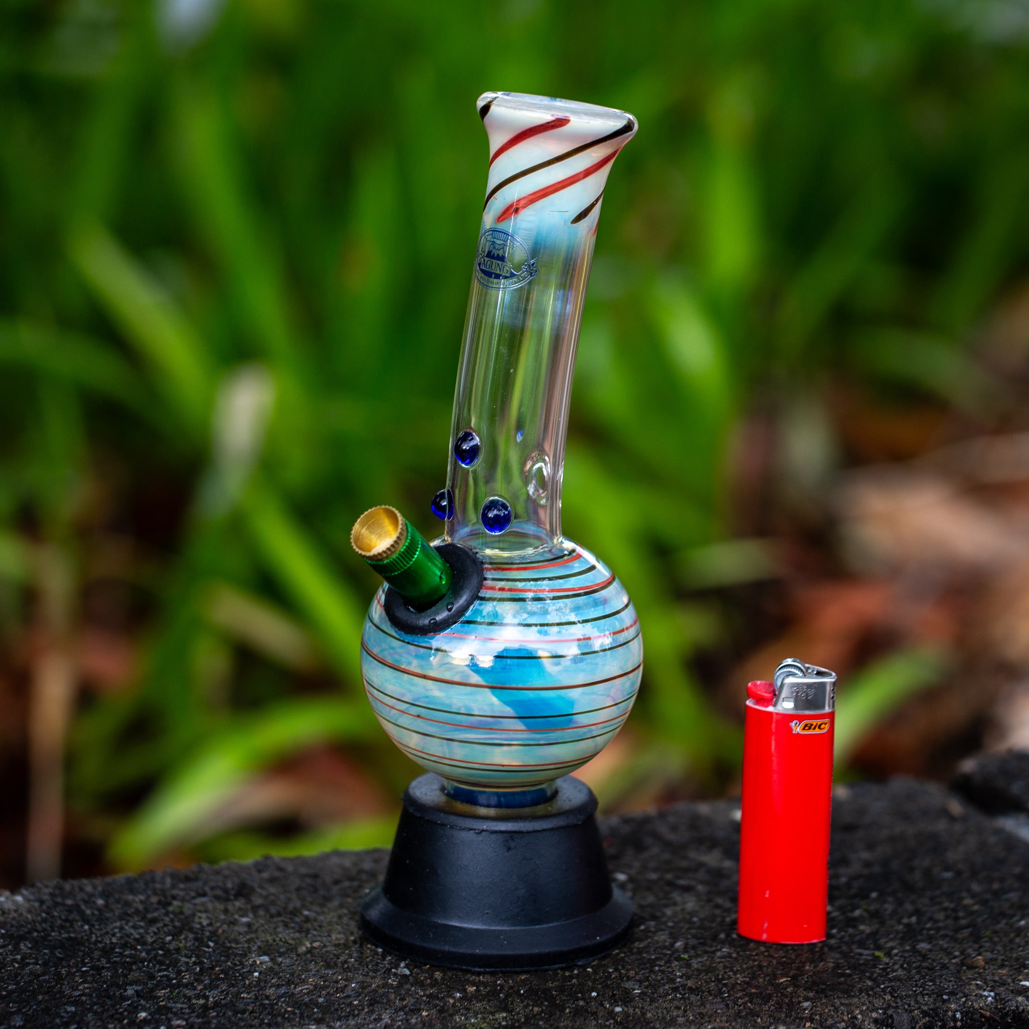 Agung Launcher Fumed Glass Bong 25cm