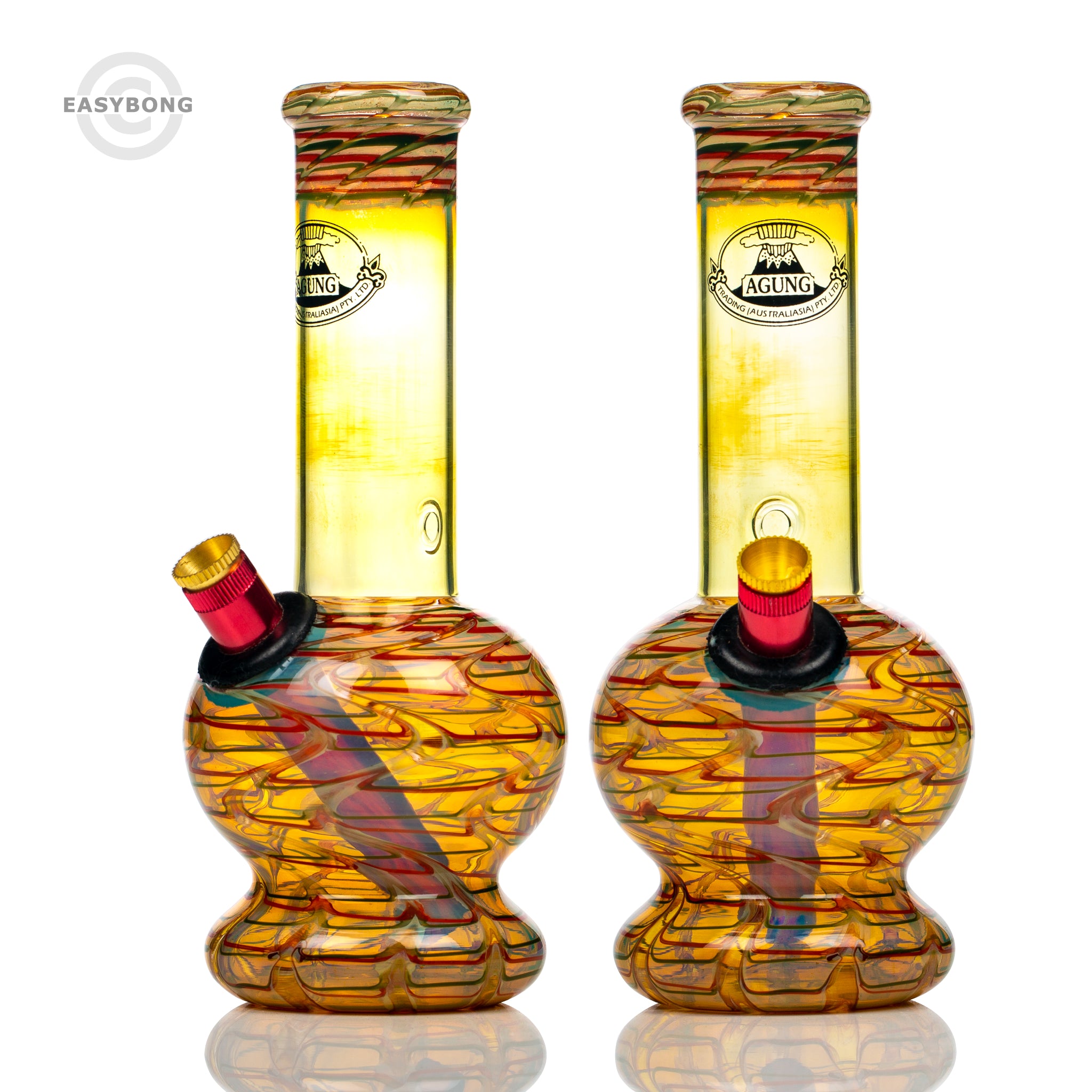 Agung fumed glass bubble bongs in small size.