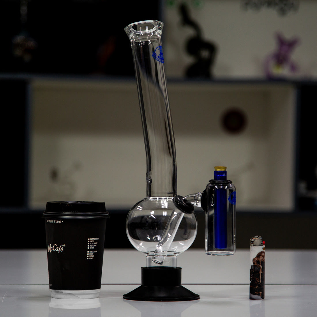 Agung Bent Bonza Glass Bong XL & Chamber 36cm