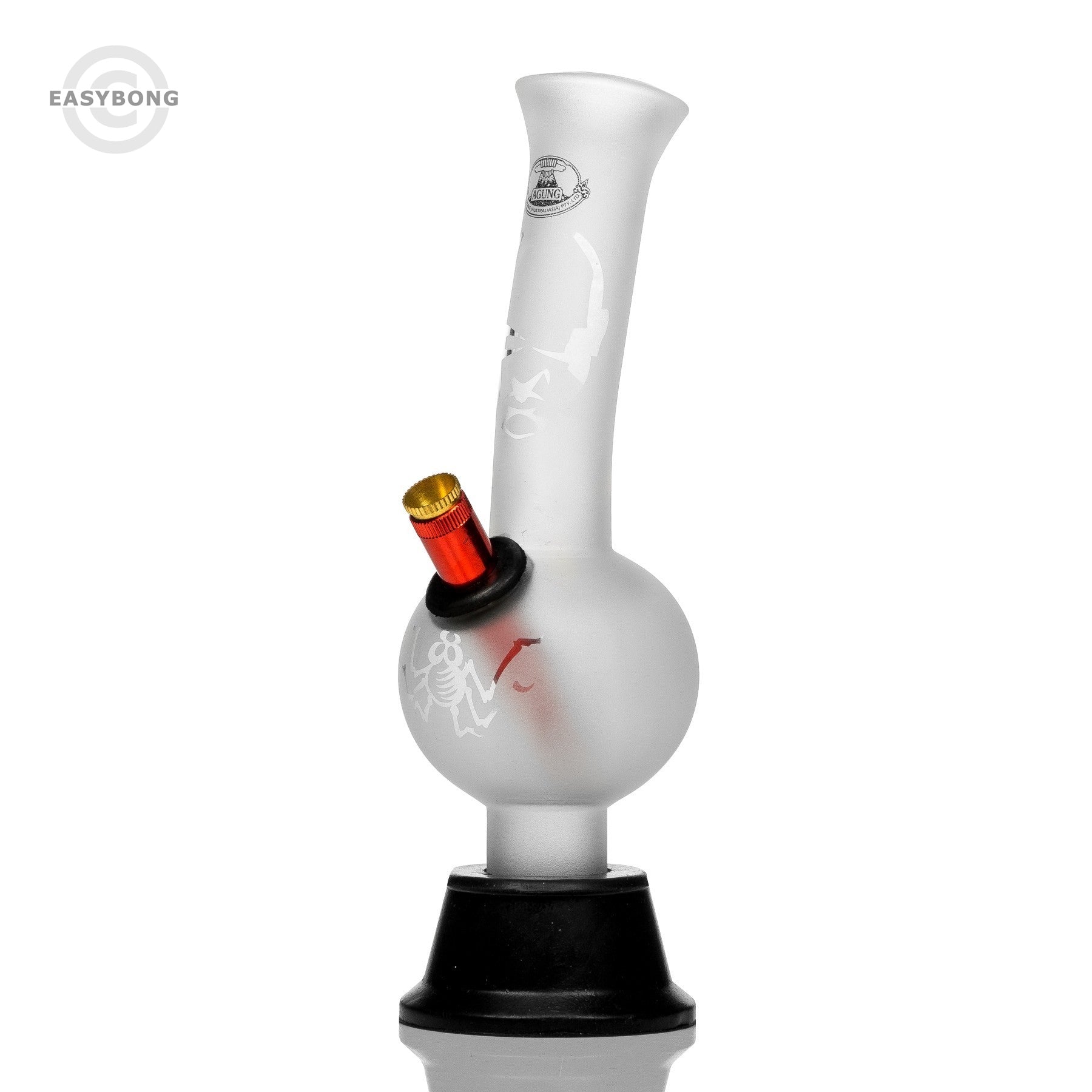 Agung Australian frosted glass bubble bong with bonza stem and cone piece.