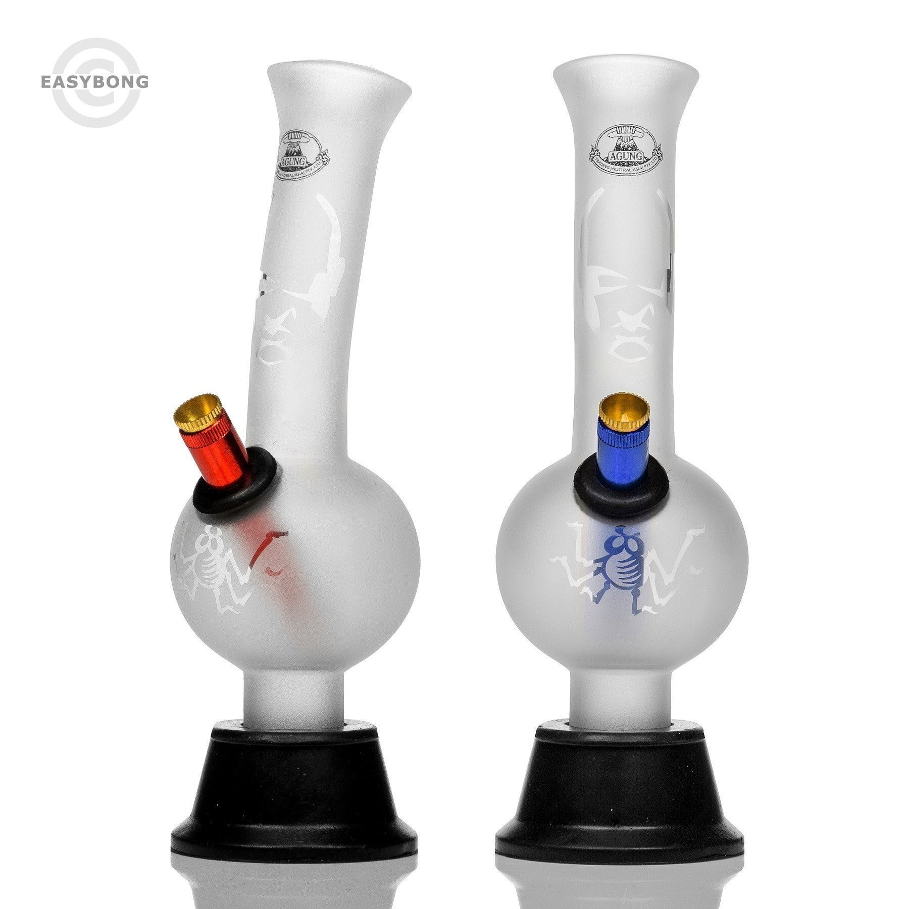 Aussie Agung frosted glass bubble bongs.