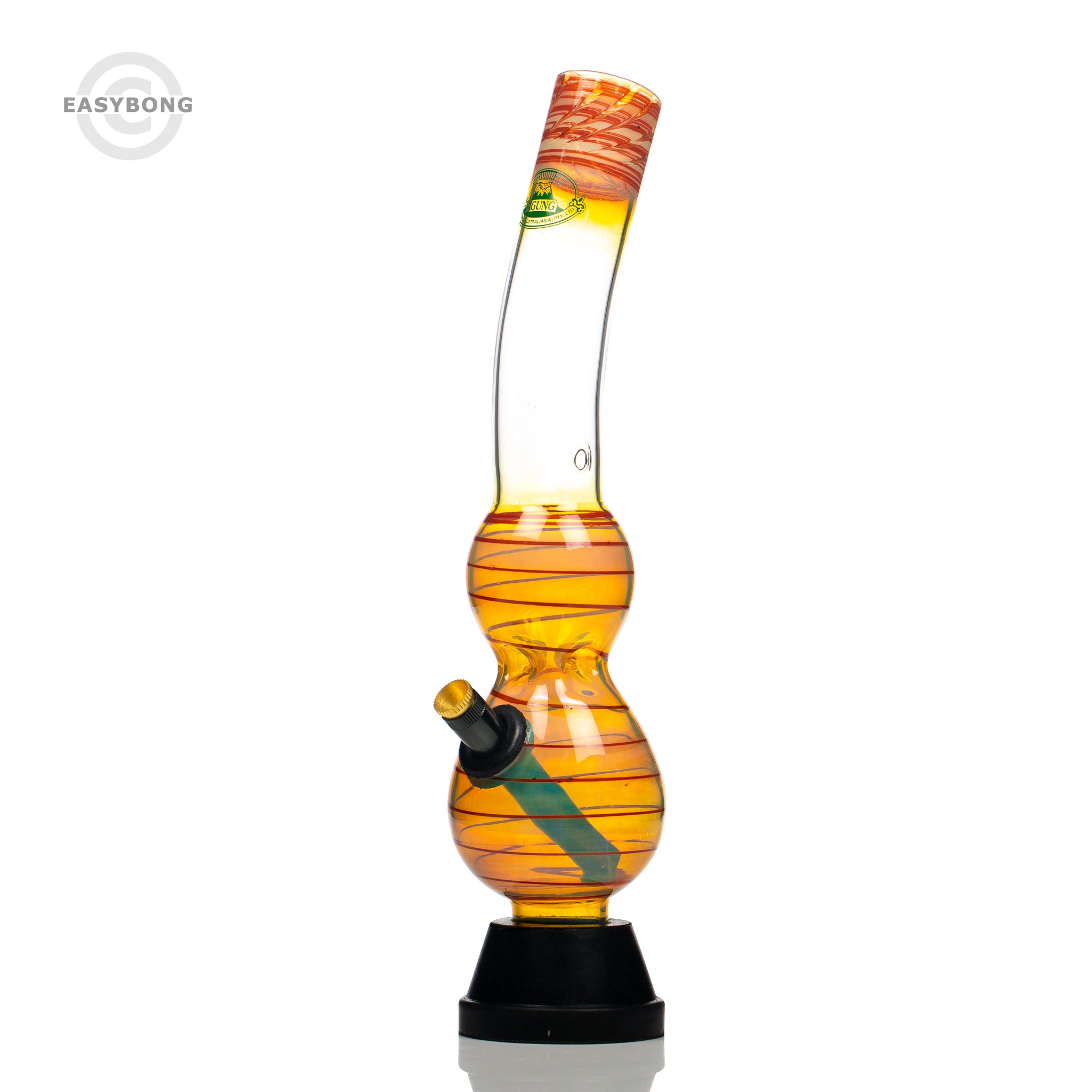 Australian Agung glass bong with stem and cone piece.