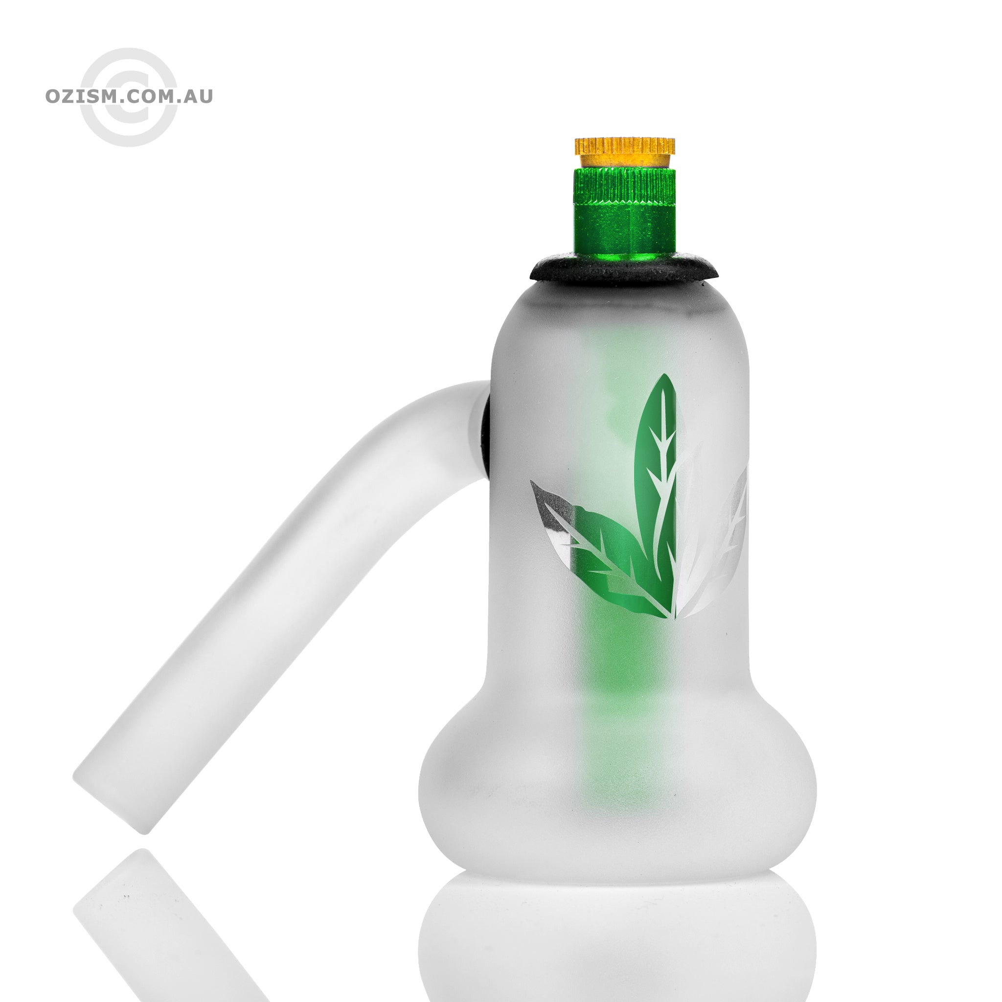 Agung bong parts frosted bell chamber with stem and brass cone for Australian bongs.