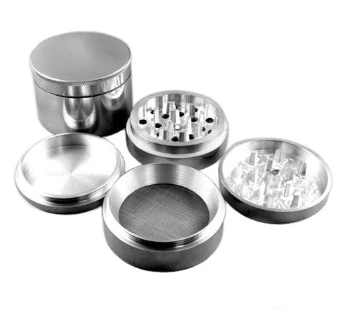 Silver Agung Australia herb grinder.