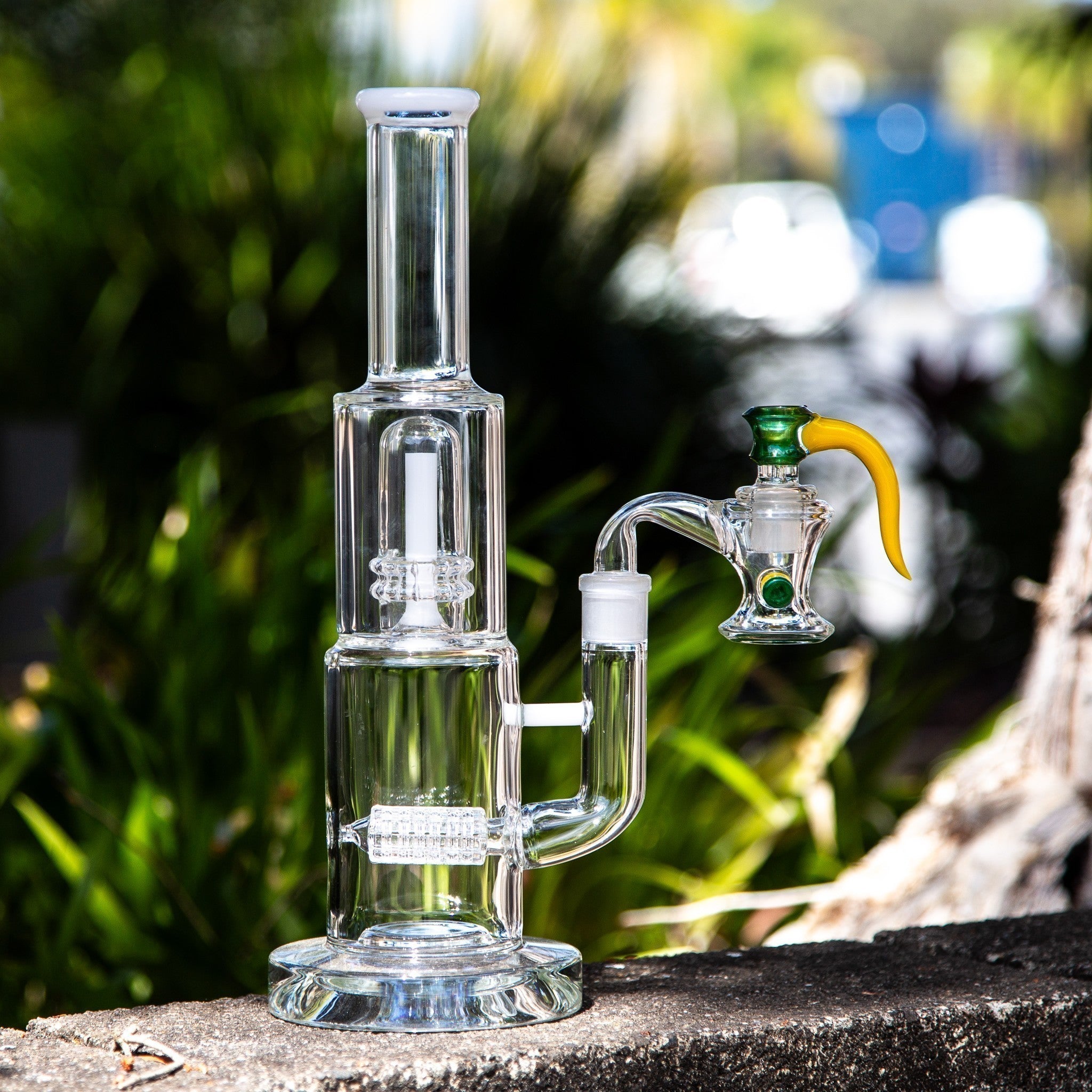Worked Ash Catcher Set 18mm Green Red