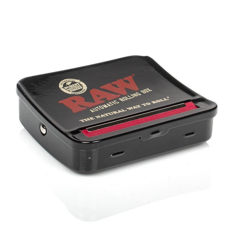 Raw cigarette and joint automatic rolling box