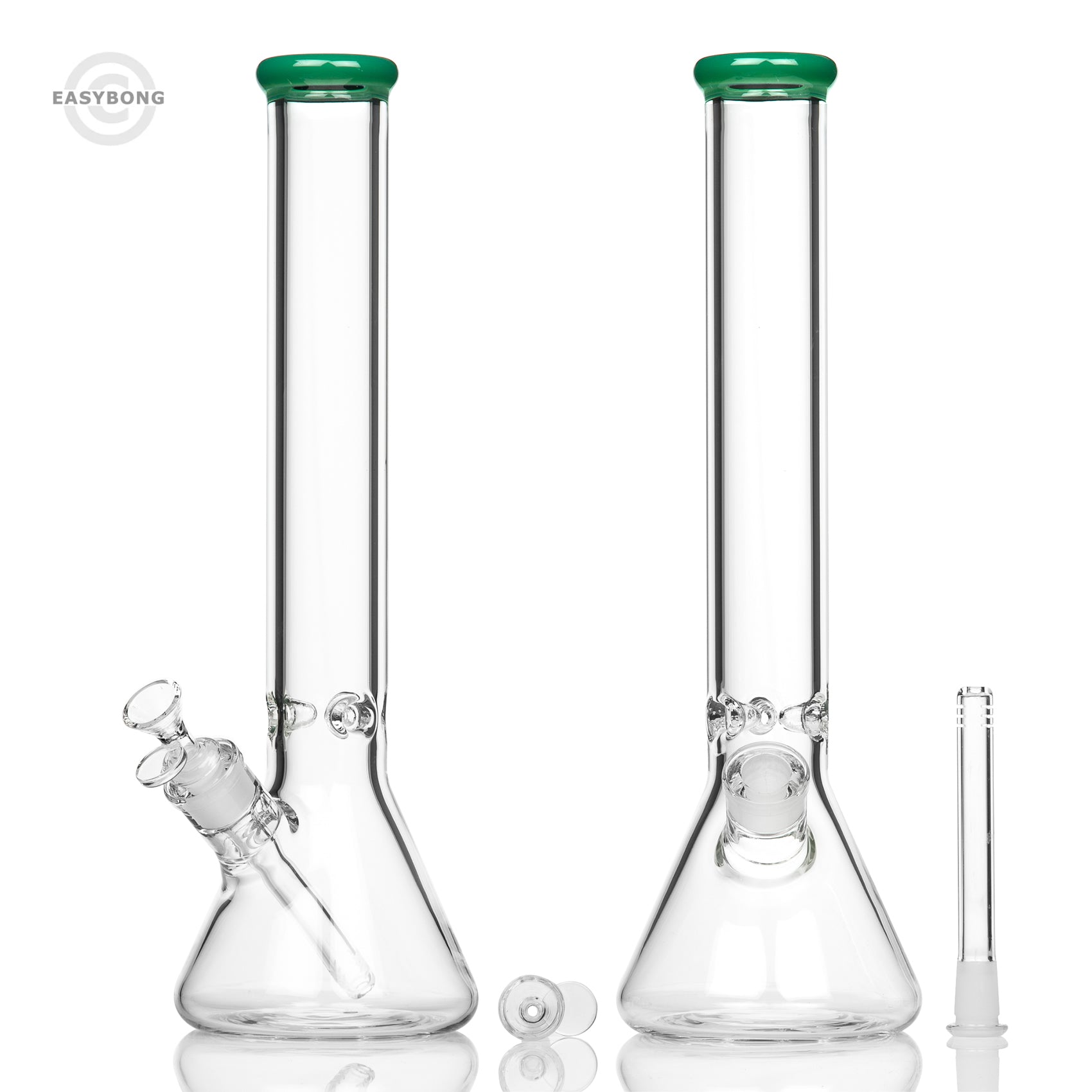 Easy Heavy Glass Beaker Bong 40cm Green