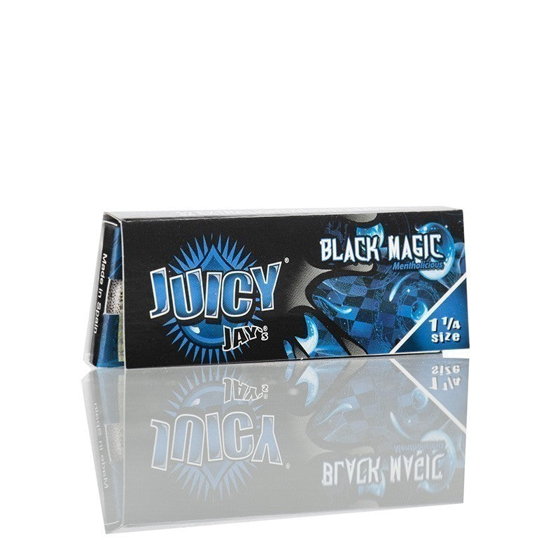 Juicy Jay’s black magic flavoured 1.25 size rolling papers.