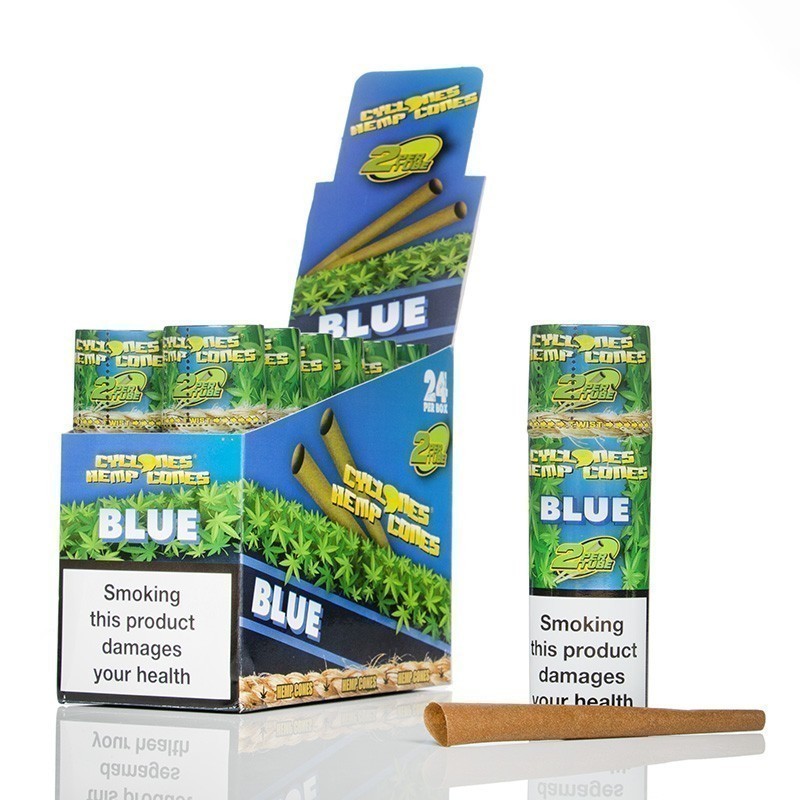 Cyclones brand pre-rolled flavoured hemp cones.