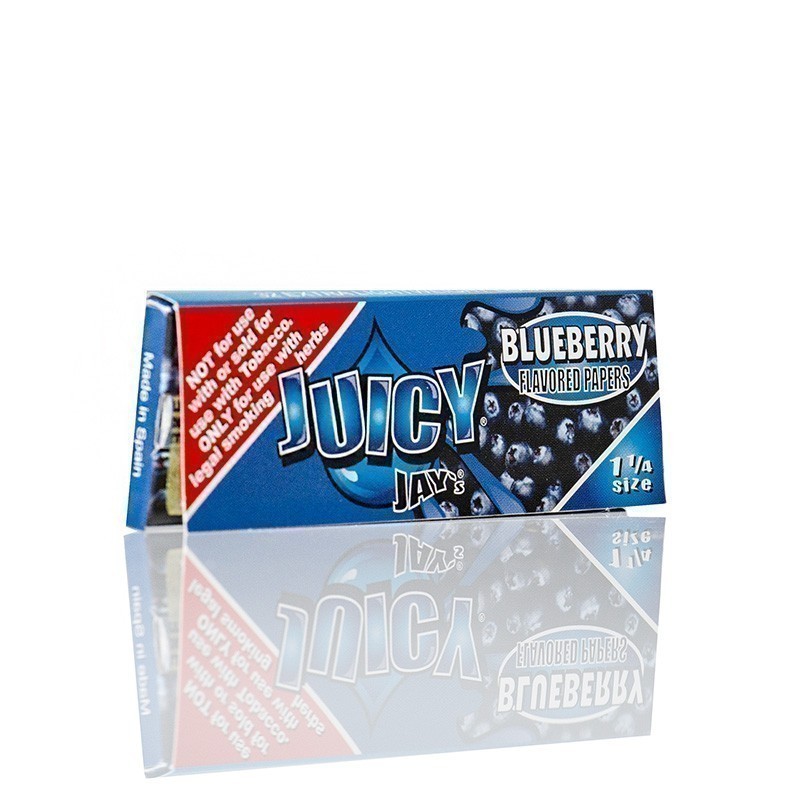 Juicy Jay’s blueberry flavoured 79mm size flavoured rolling papers.