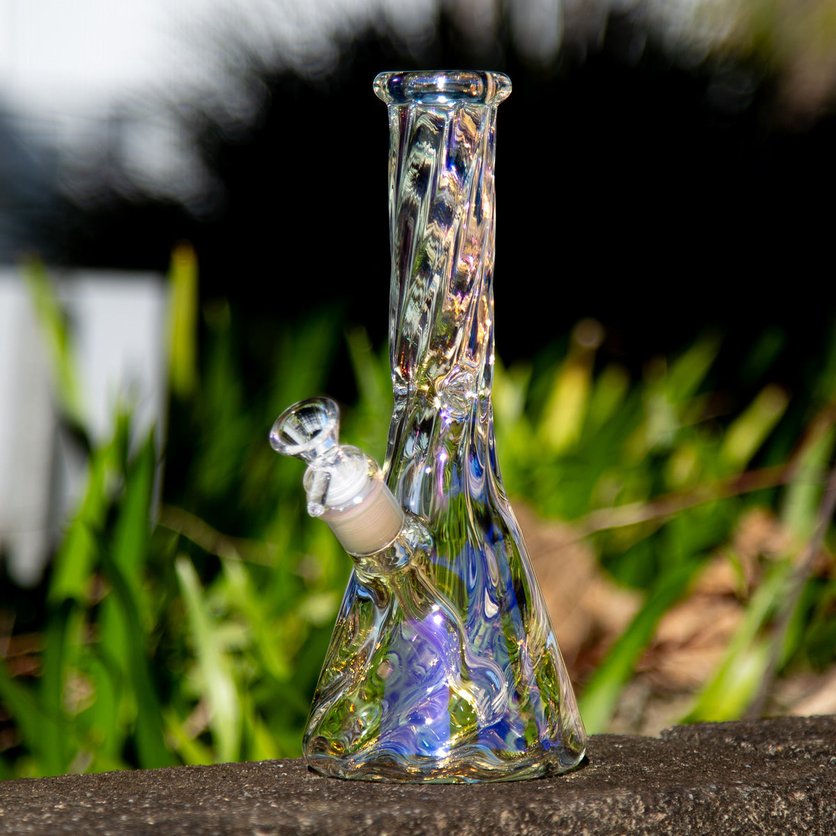 Chromatic Twist Mini Beaker Bong 25cm