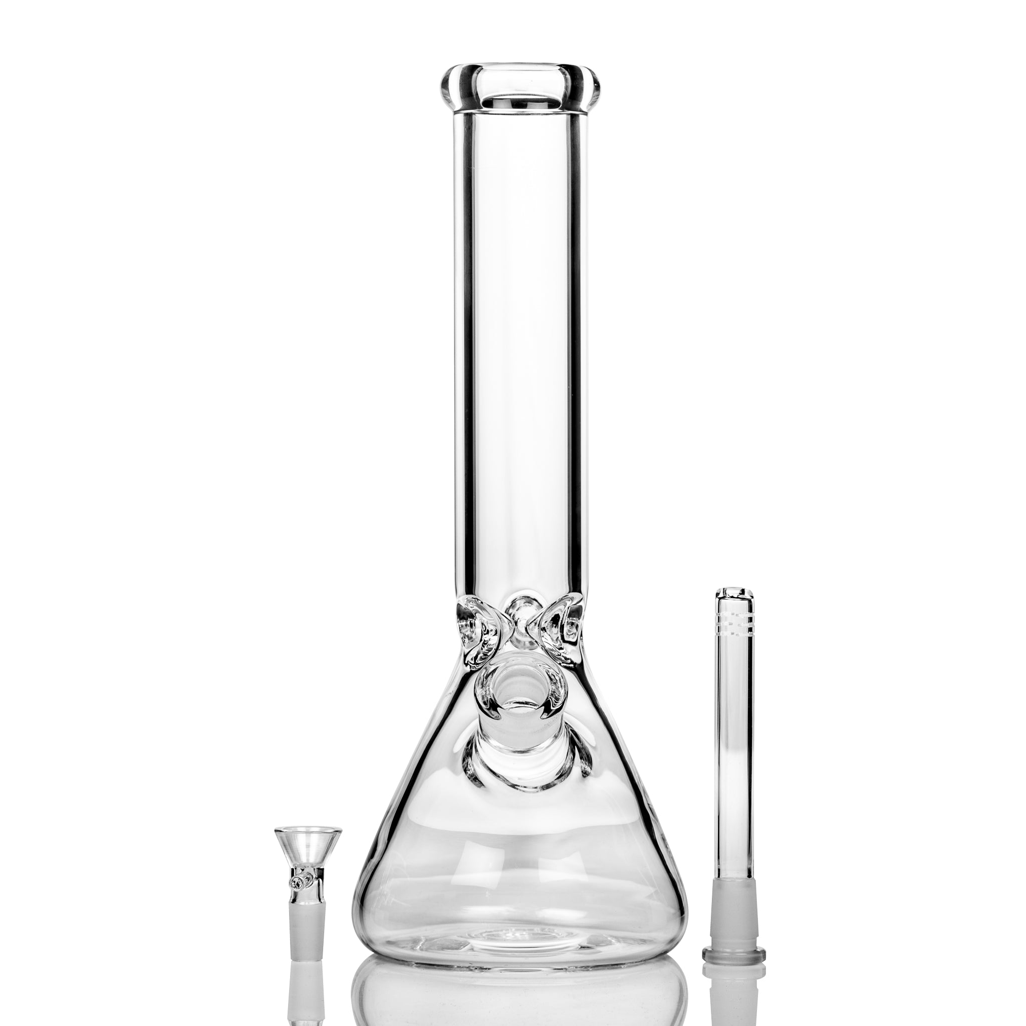 7mm thick heavy glass beaker bong.