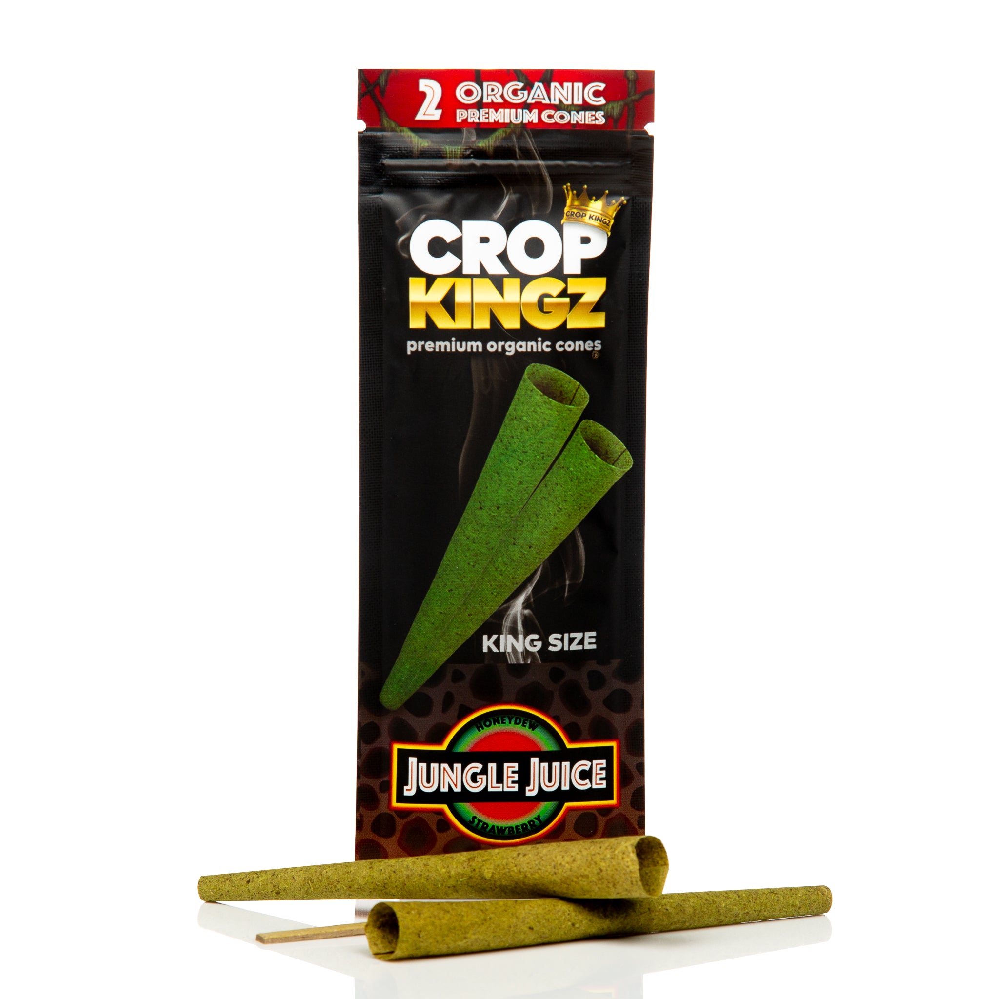 Crop Kingz pre rolled jungle juice flavoured hemp cones