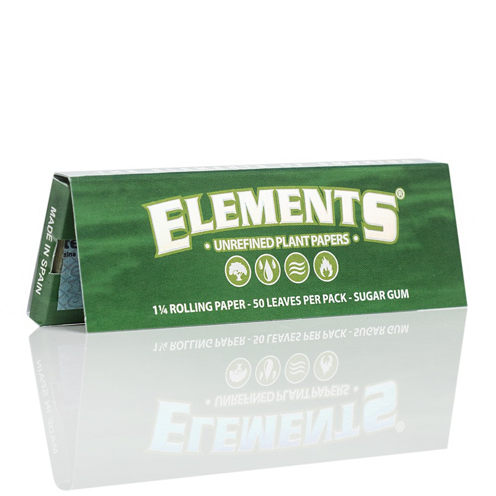 Elements green unrefined rolling papers for Australian medical cannabis.