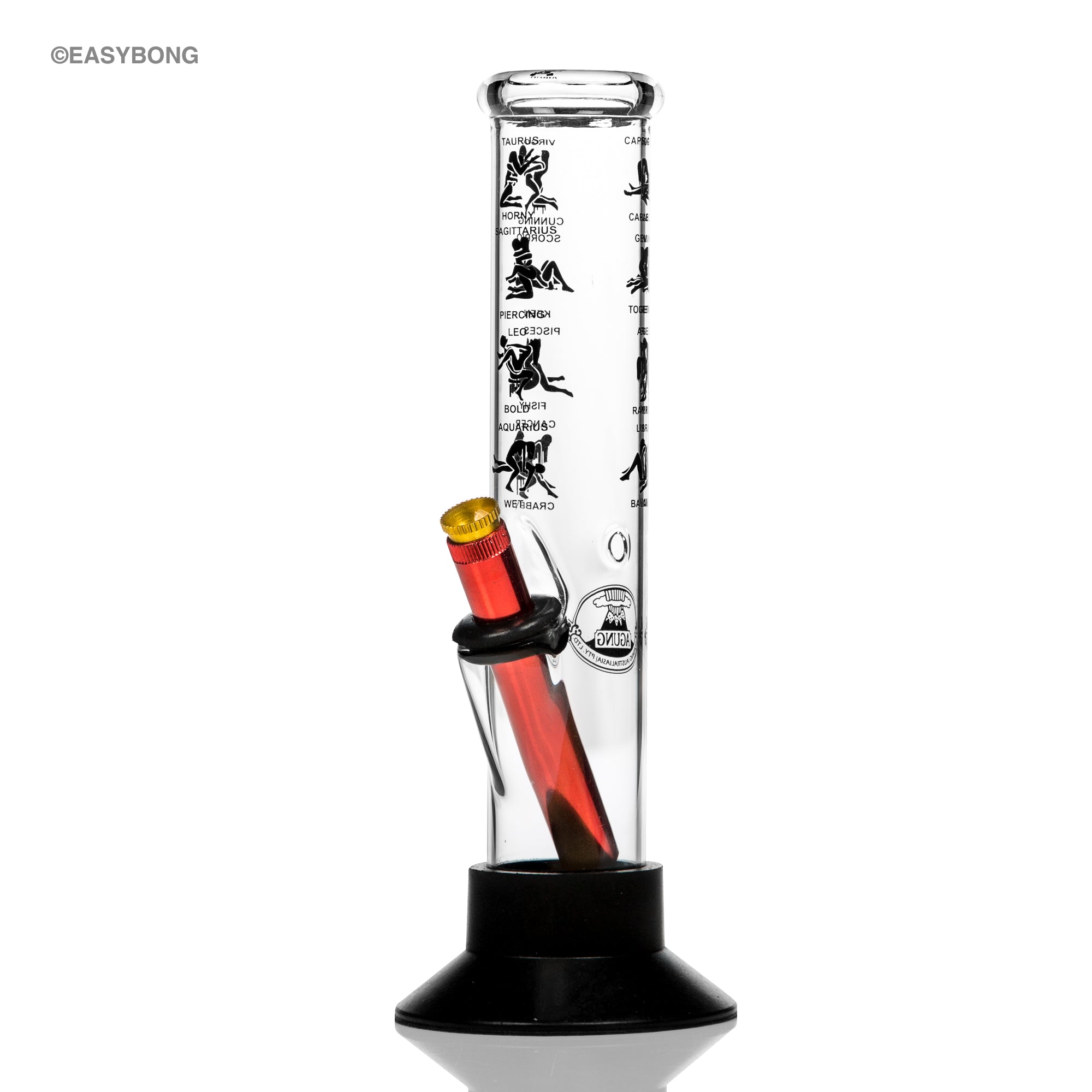 Agung straight bong with sexy decals.
