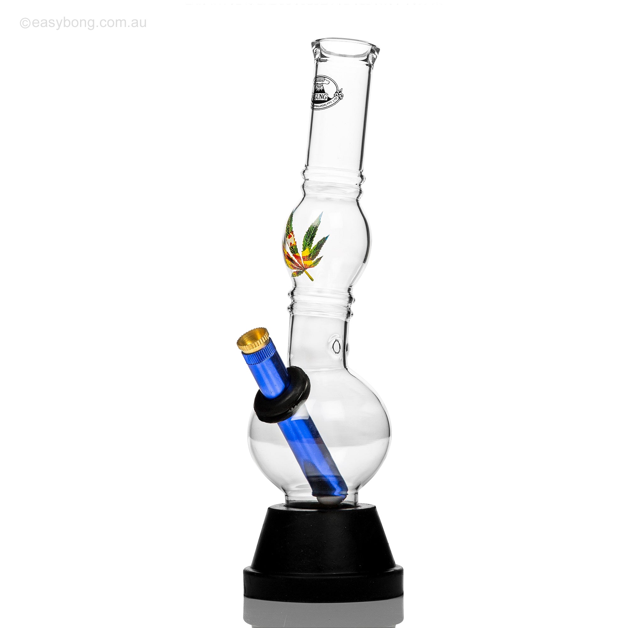 Agung double bubble with cannabis leaf design.