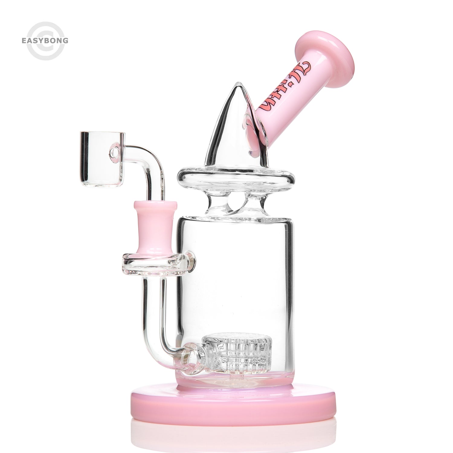 HITTN Glass Showerhead Dab Rig 21cm Pink