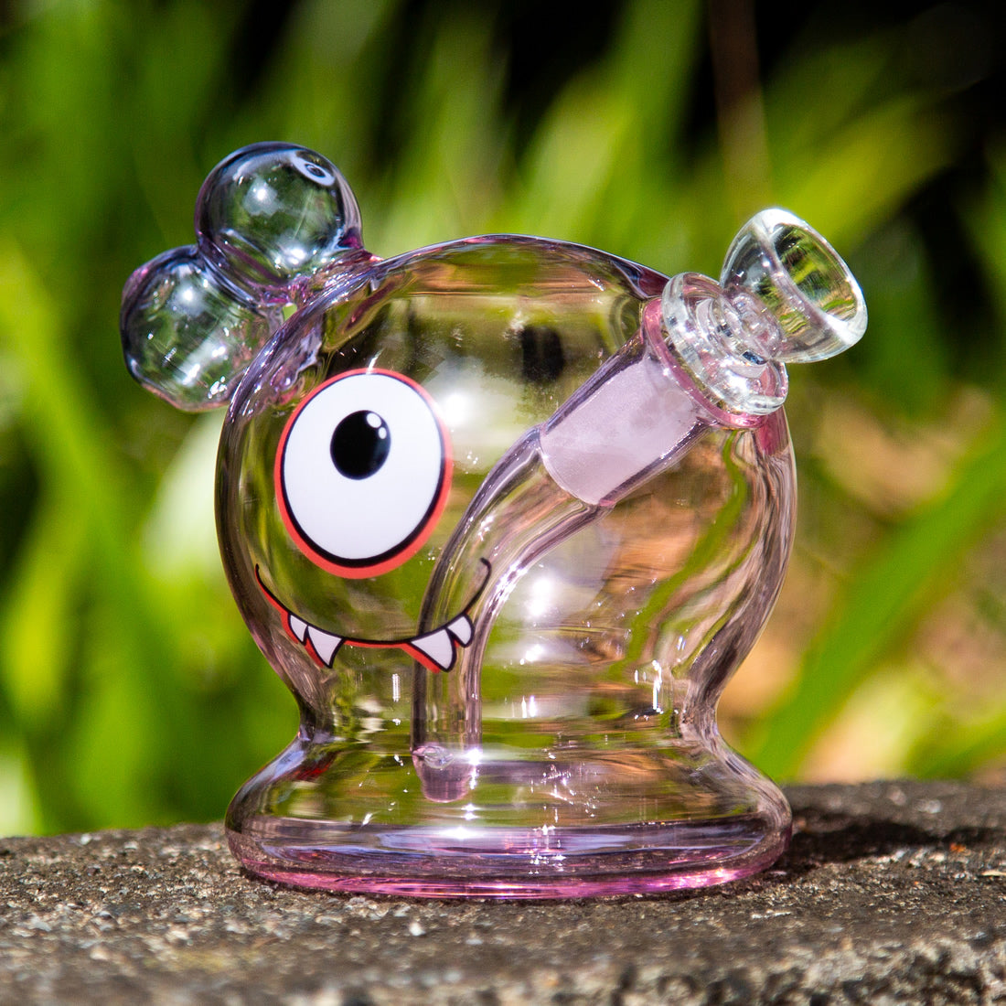 HITTN Glass Pink Monster Bubbler 11cm