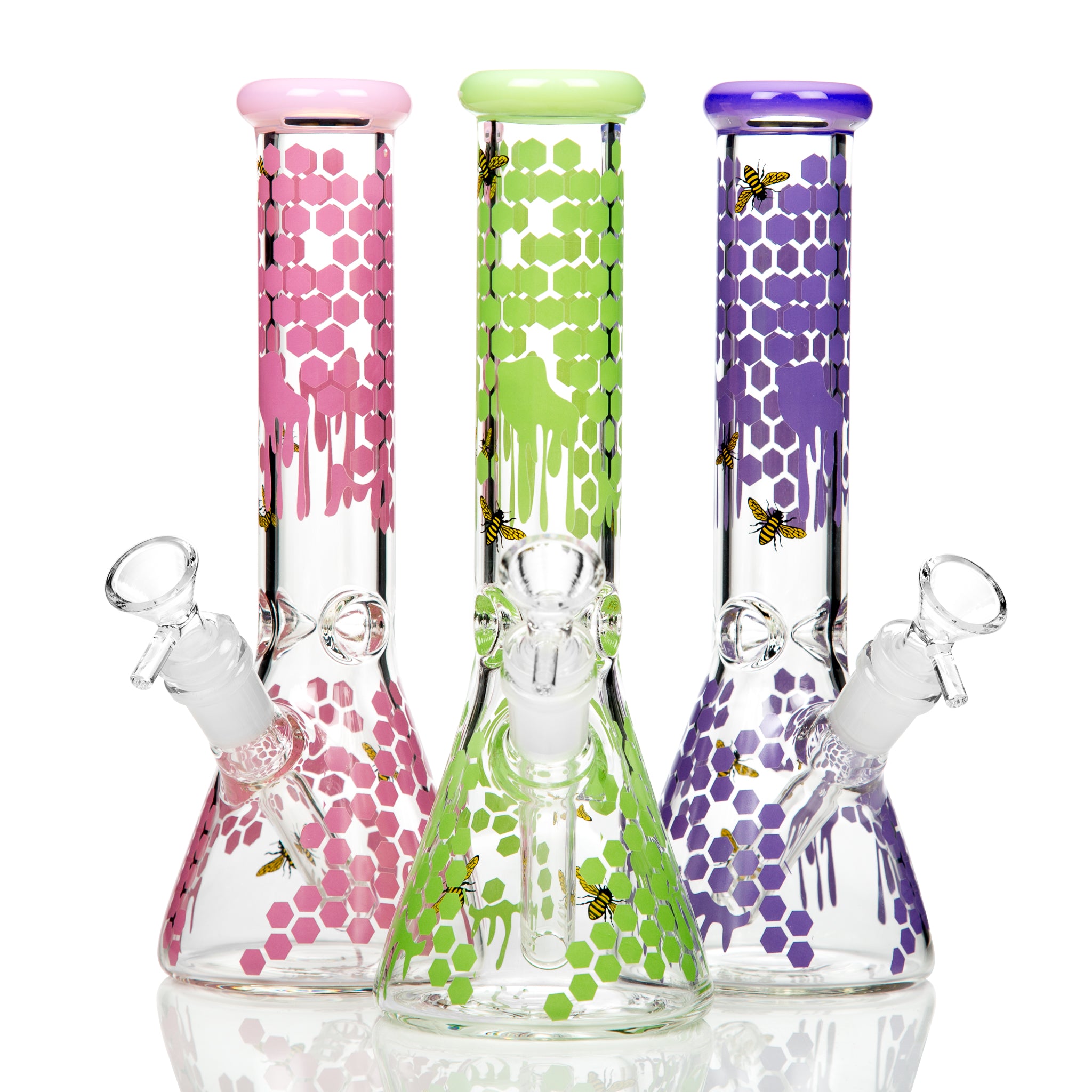 Easy Bong Honeybee cheap beaker bong 28cm tall.