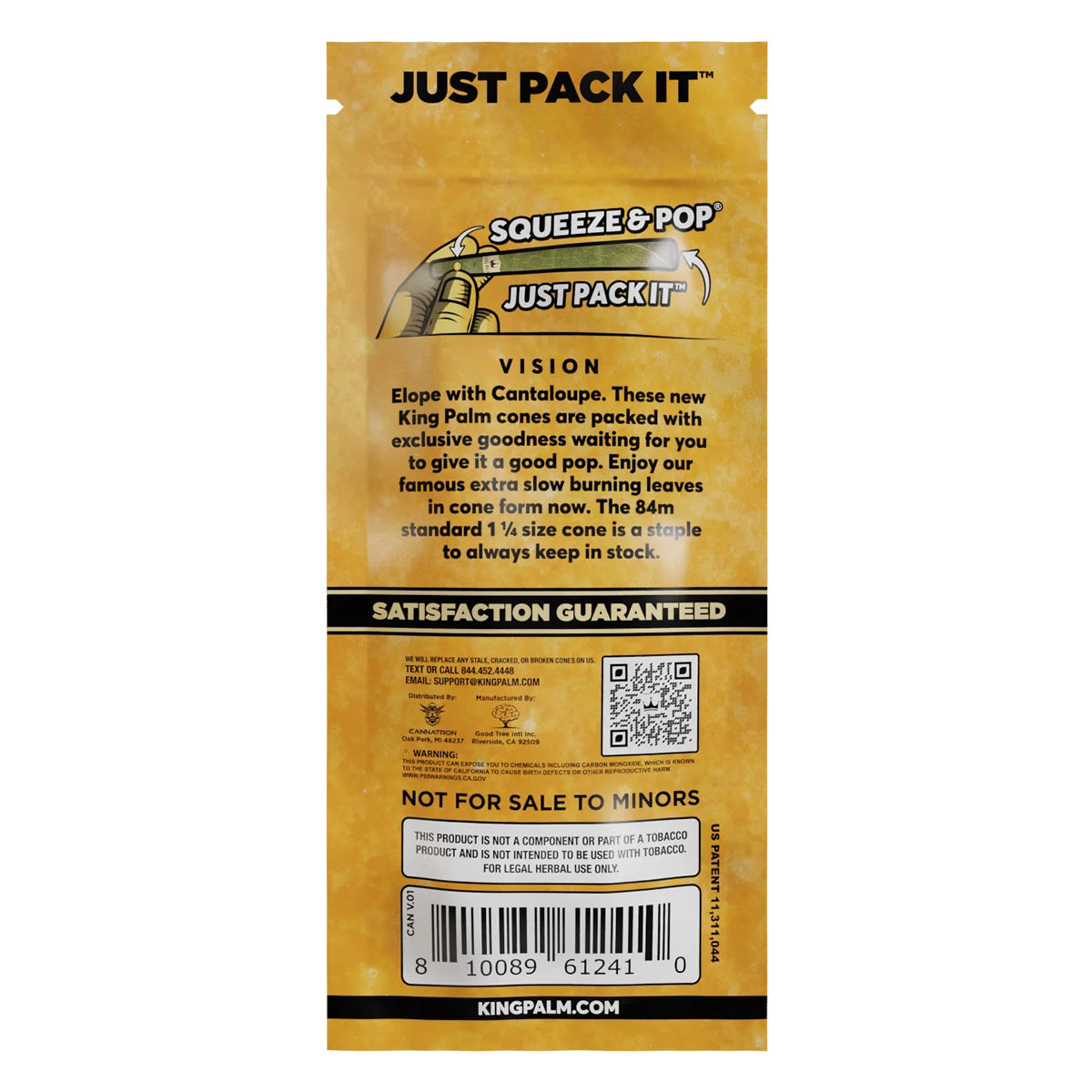 King Palm Leaf Cones 1&1/4 Cantaloupe 3pk