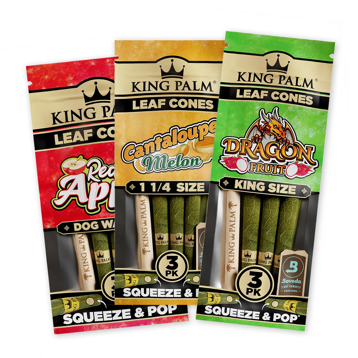 King Palm Leaf Cones 3 x Mixed Sampler Pack