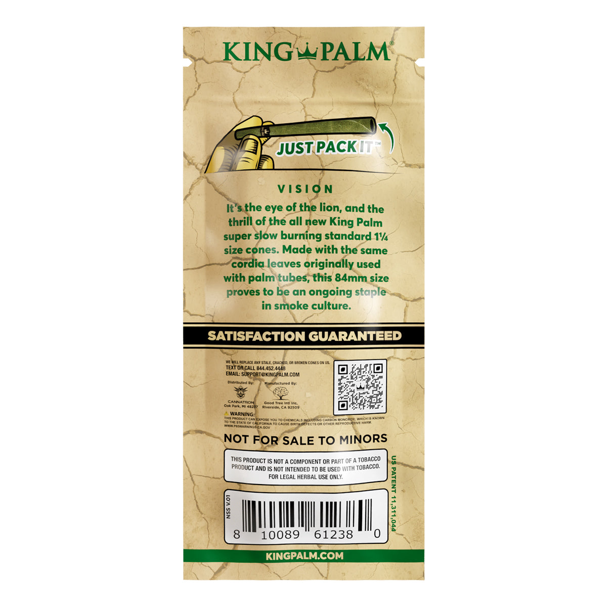 King Palm Leaf Cones 1&1/4 Size Natural 3pk