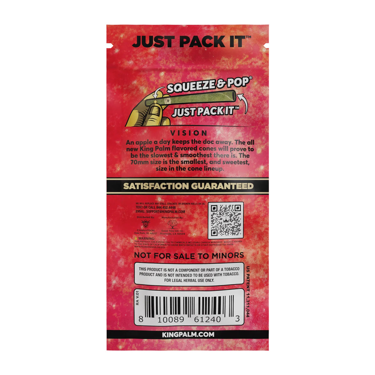 King Palm Leaf Cones Regular Size Red Apple 3pk