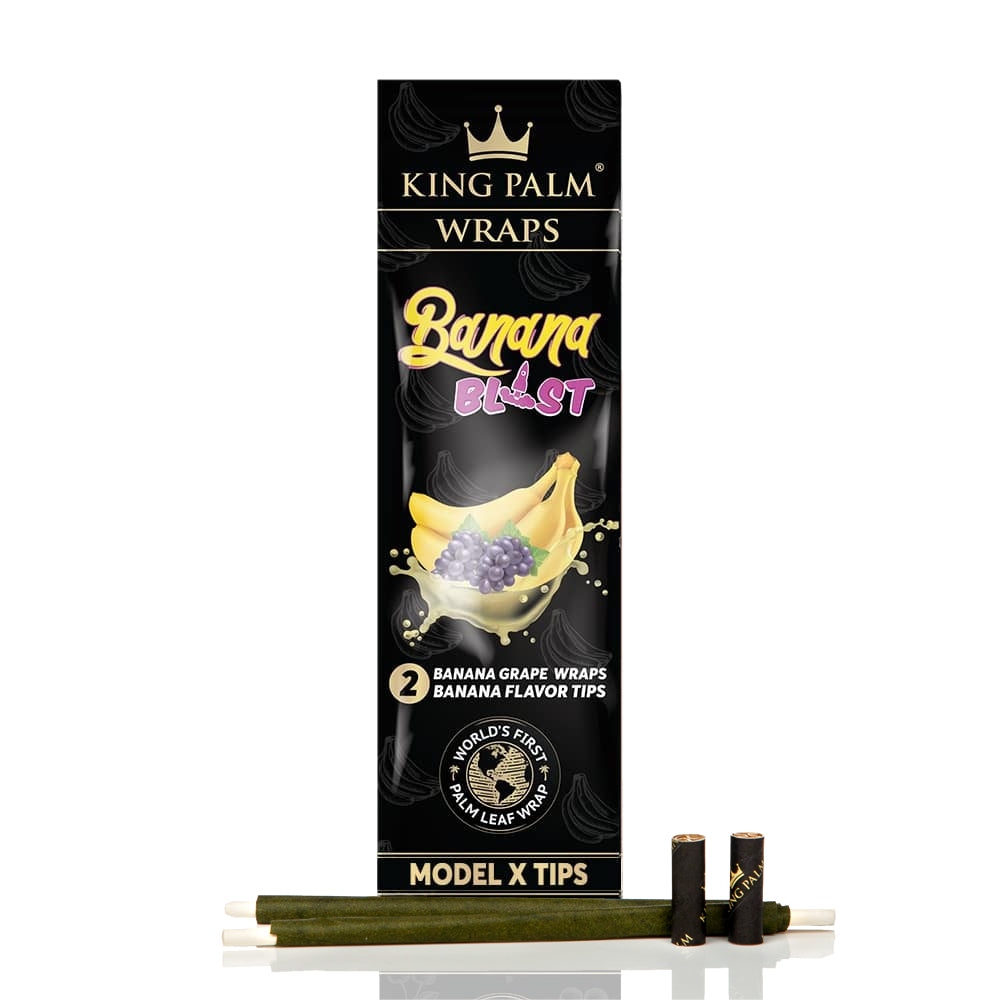 King Palm Leaf Wraps With Model X Tips Banana Blast