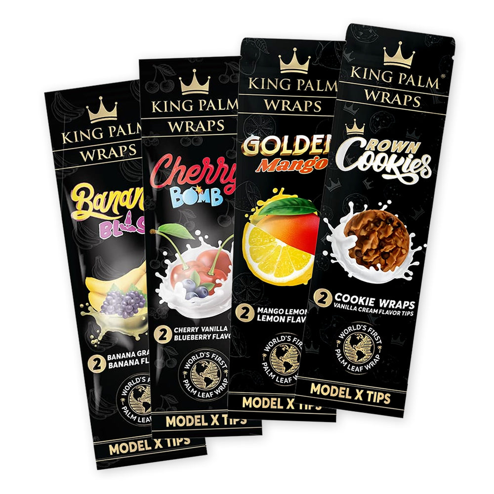 King Palm Leaf Wraps With Model X Tips 4 X MIXED