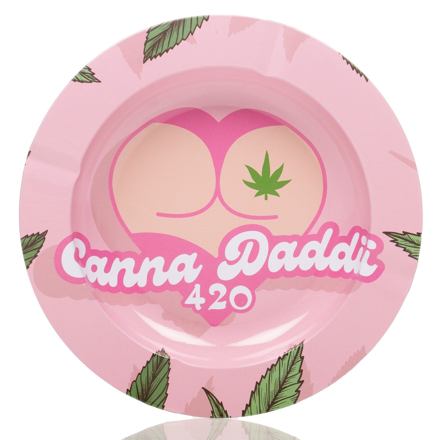 Printed Round Metal Ash Tray 14.5cm