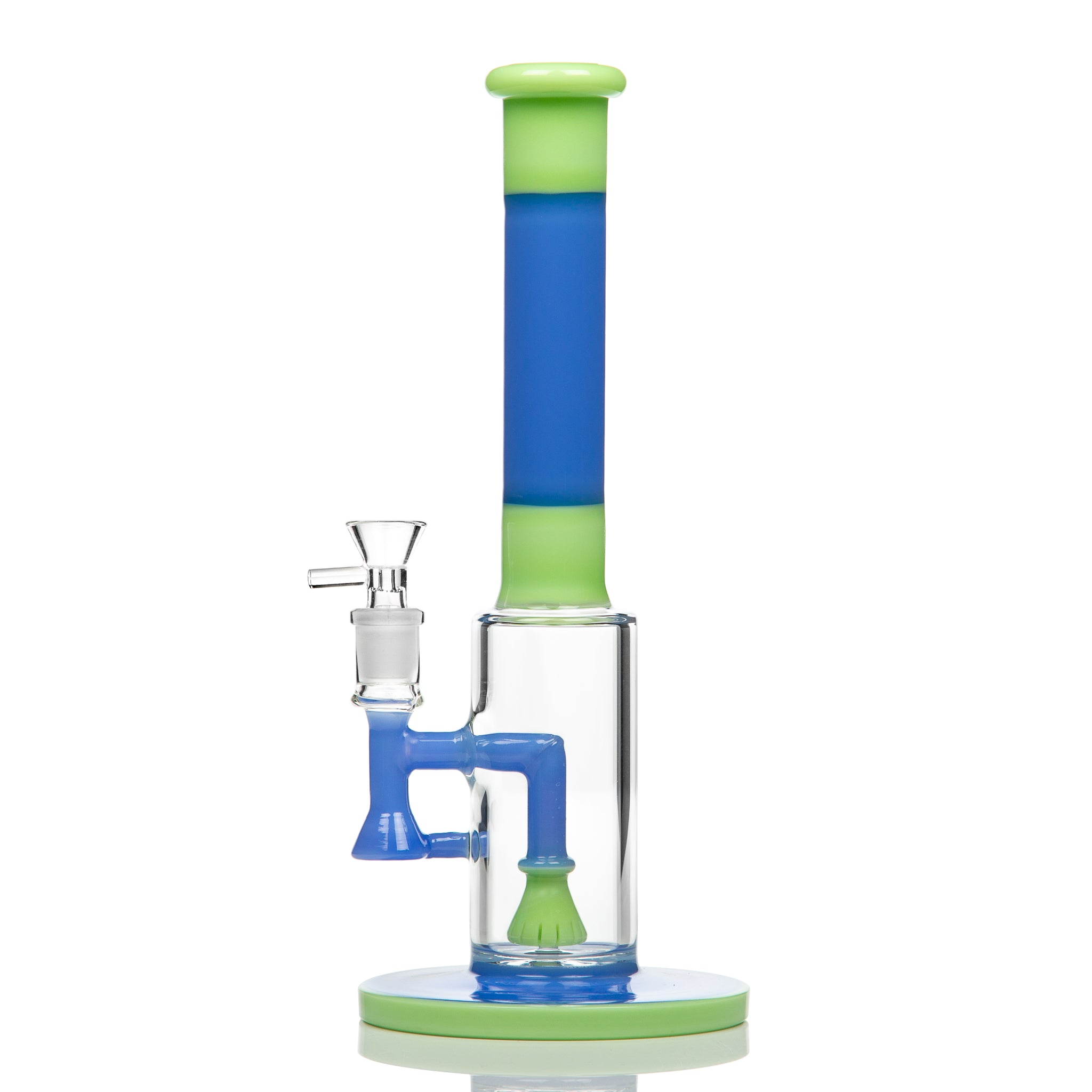 Easy Shower Tube Glass Bong 29cm Green Blue