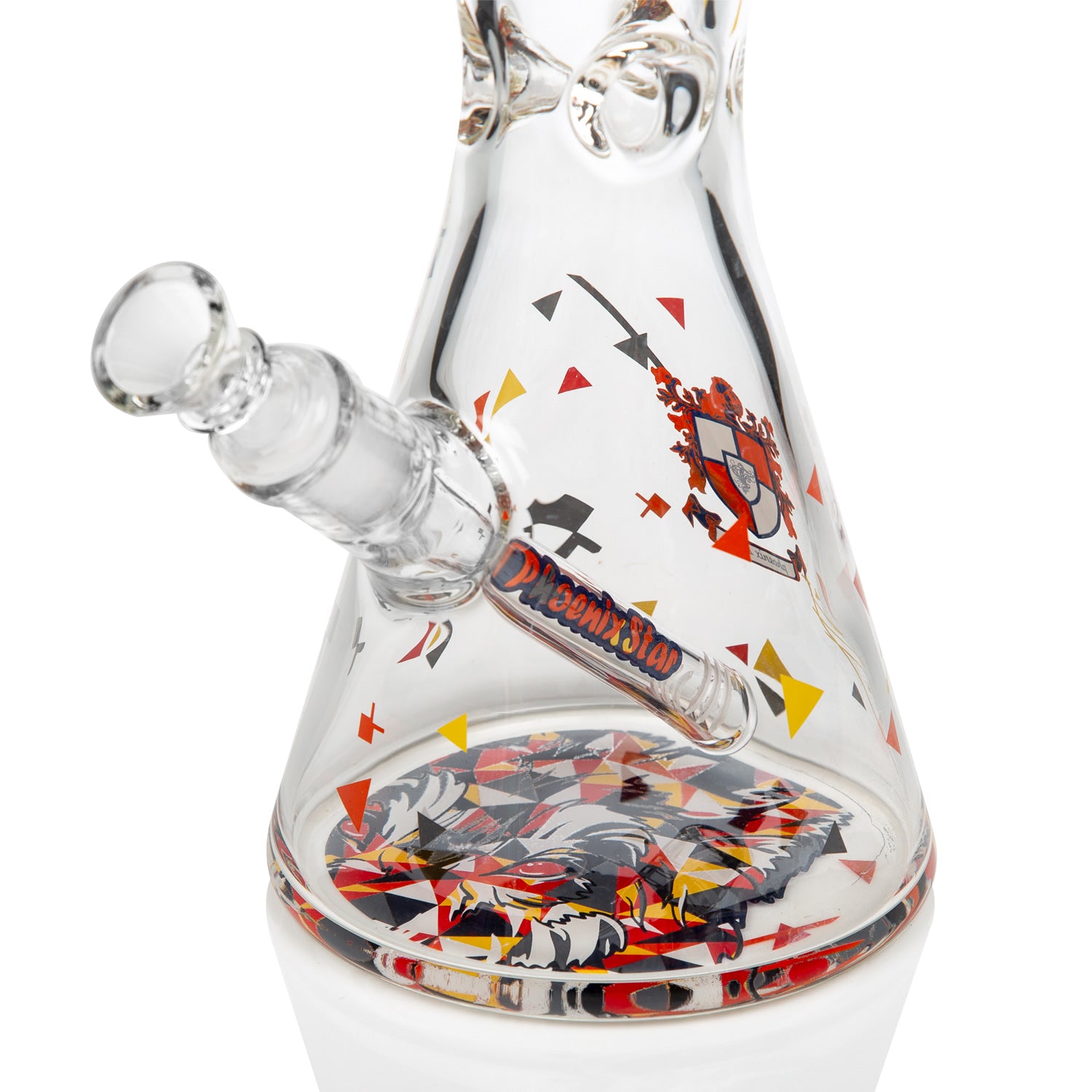 Phoenix Glass Full Size Glass Beaker Bong 45cm Wolf
