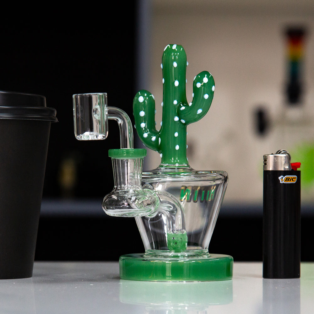 HITTN Glass Cactus Banger Hanger Dab Rig 15cm