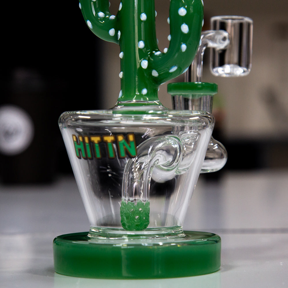 HITTN Glass Cactus Banger Hanger Dab Rig 15cm