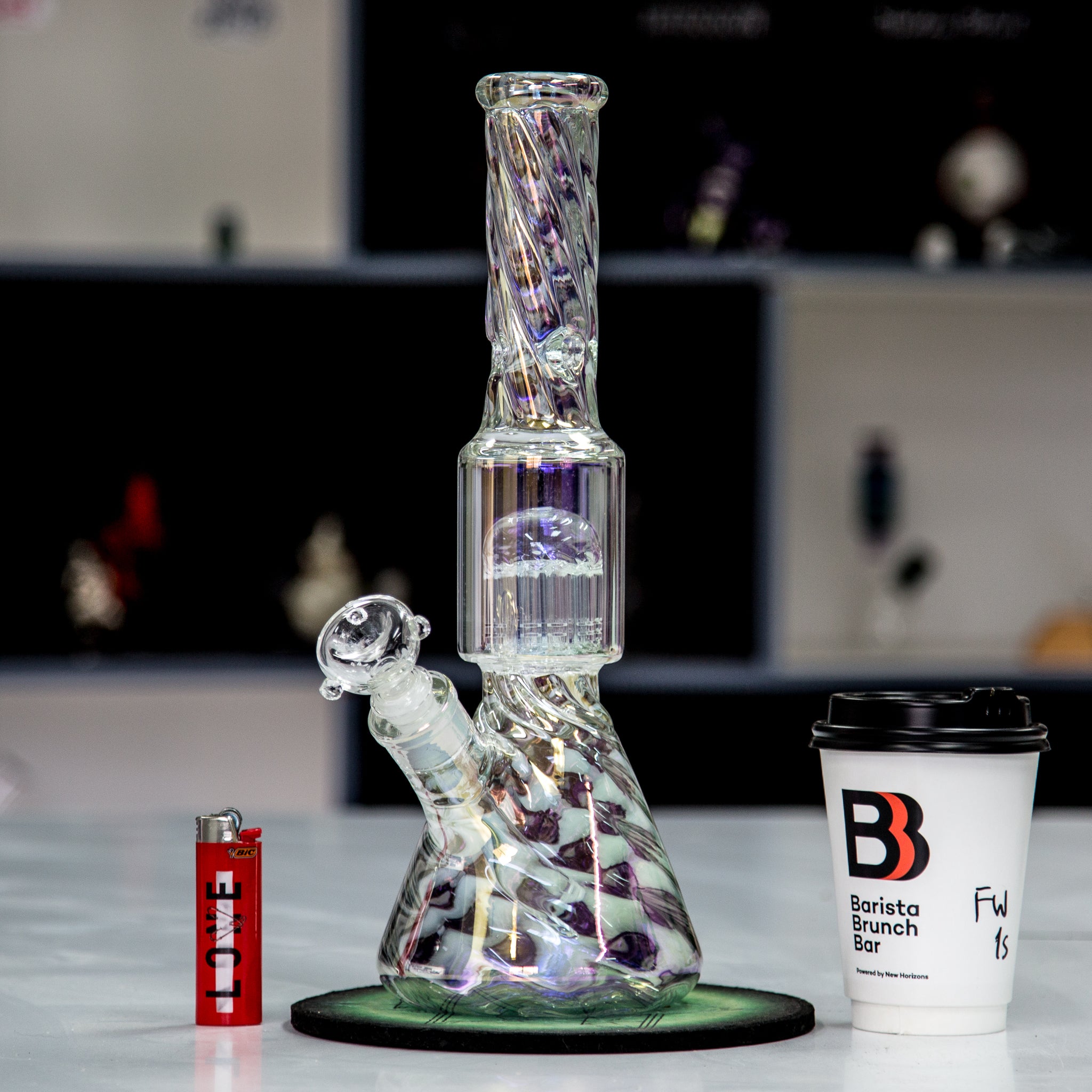 Chromatic Twist Tree Perc Beaker