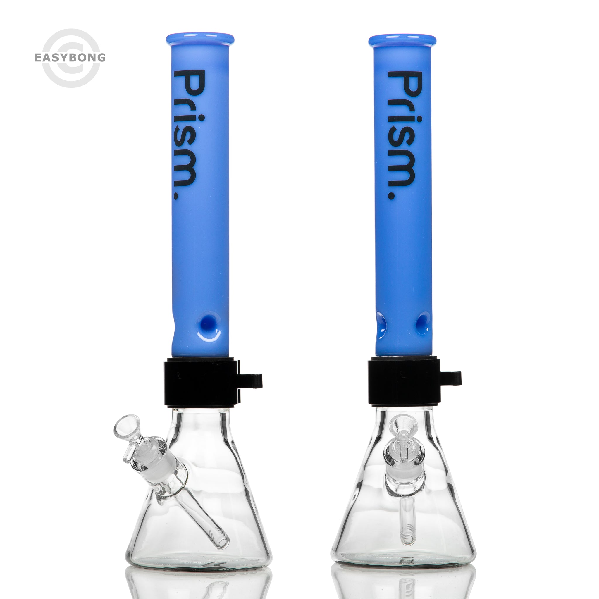 Prism Beaker Bong Drippy Purple Black Clamp