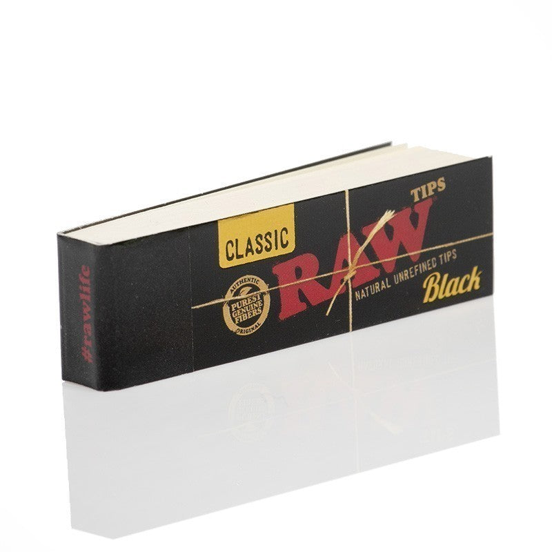 RAW classic black filter tips for rolling papers