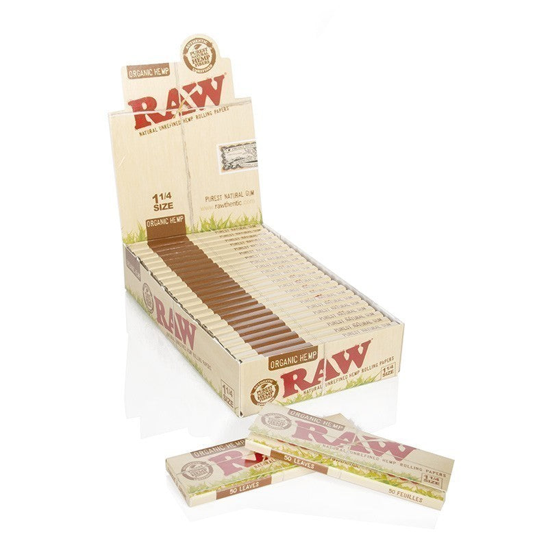 Raw natural rolling papers for rolling tobacco and cannabis cigarettes .